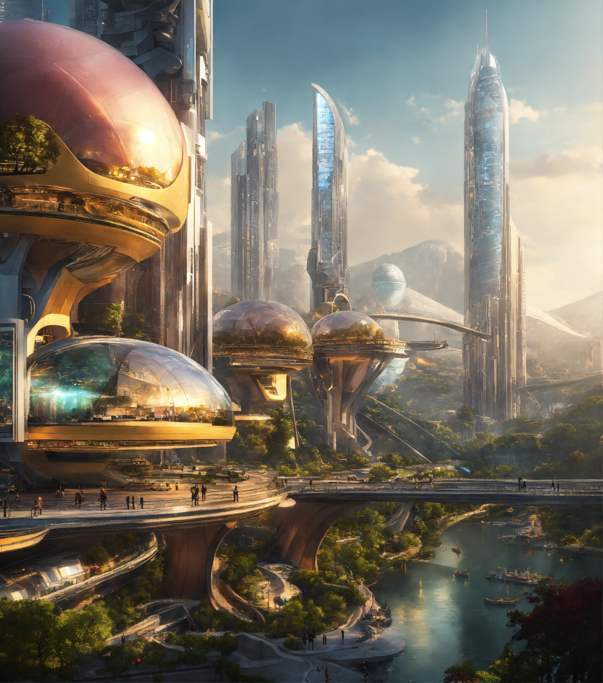 Lexica - Pictures of the futuristic city of Utopia showcasing the ...