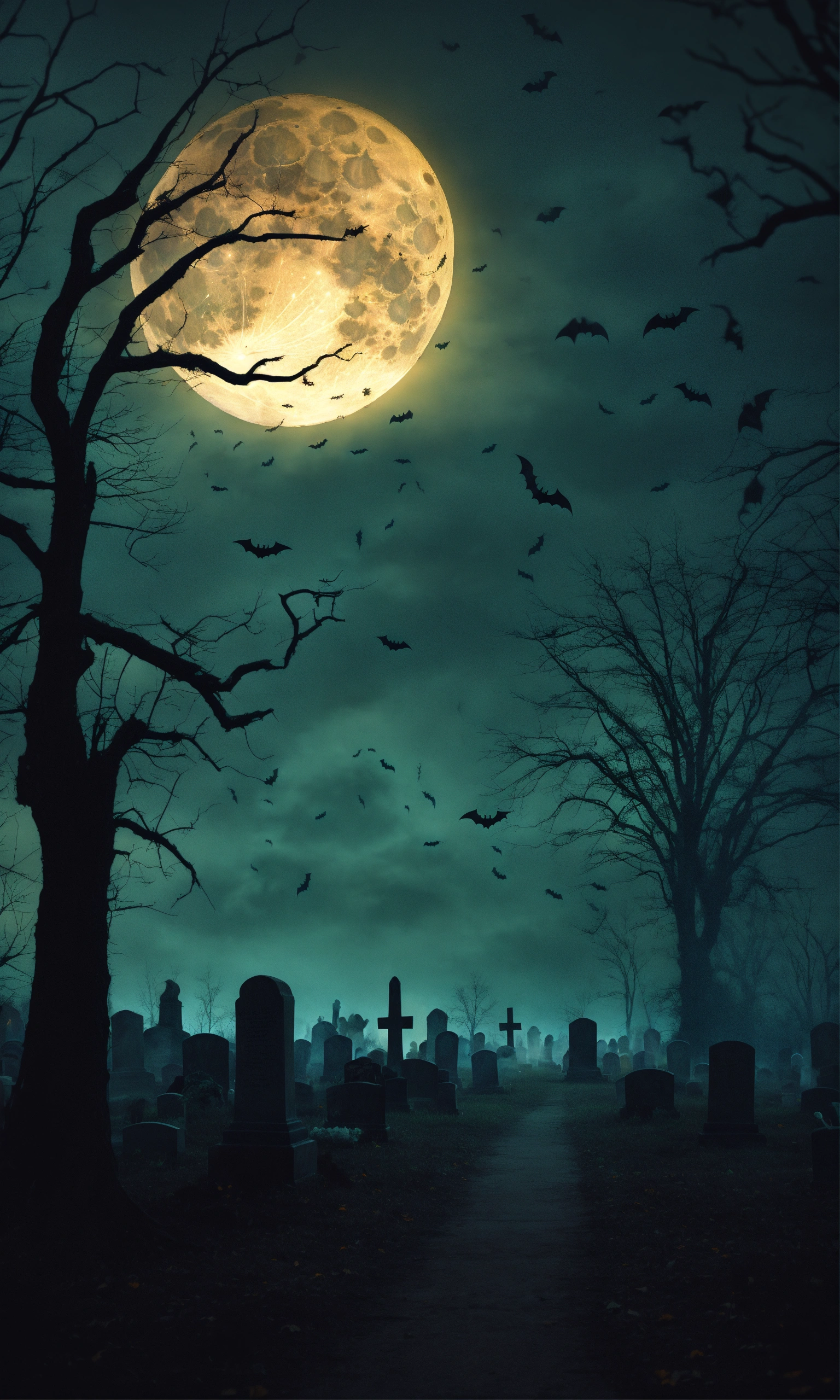Lexica - Haunted background, Halloween theme, creepy crawlies, dark ...