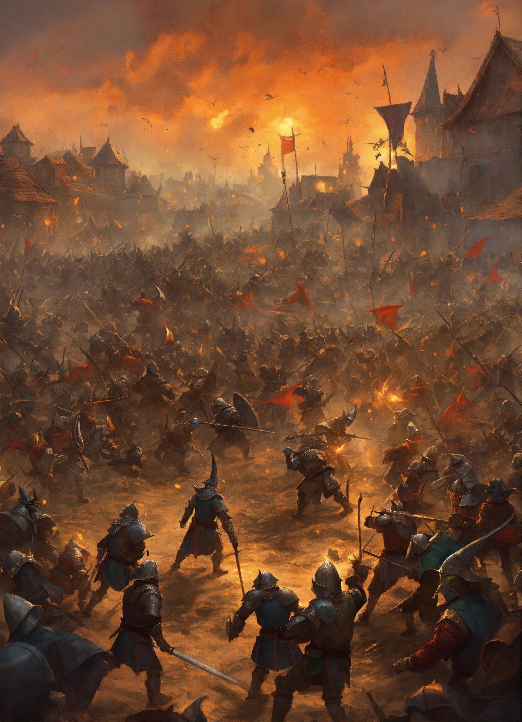 Lexica - A chaotic medieval battlefield filled with goblins.
