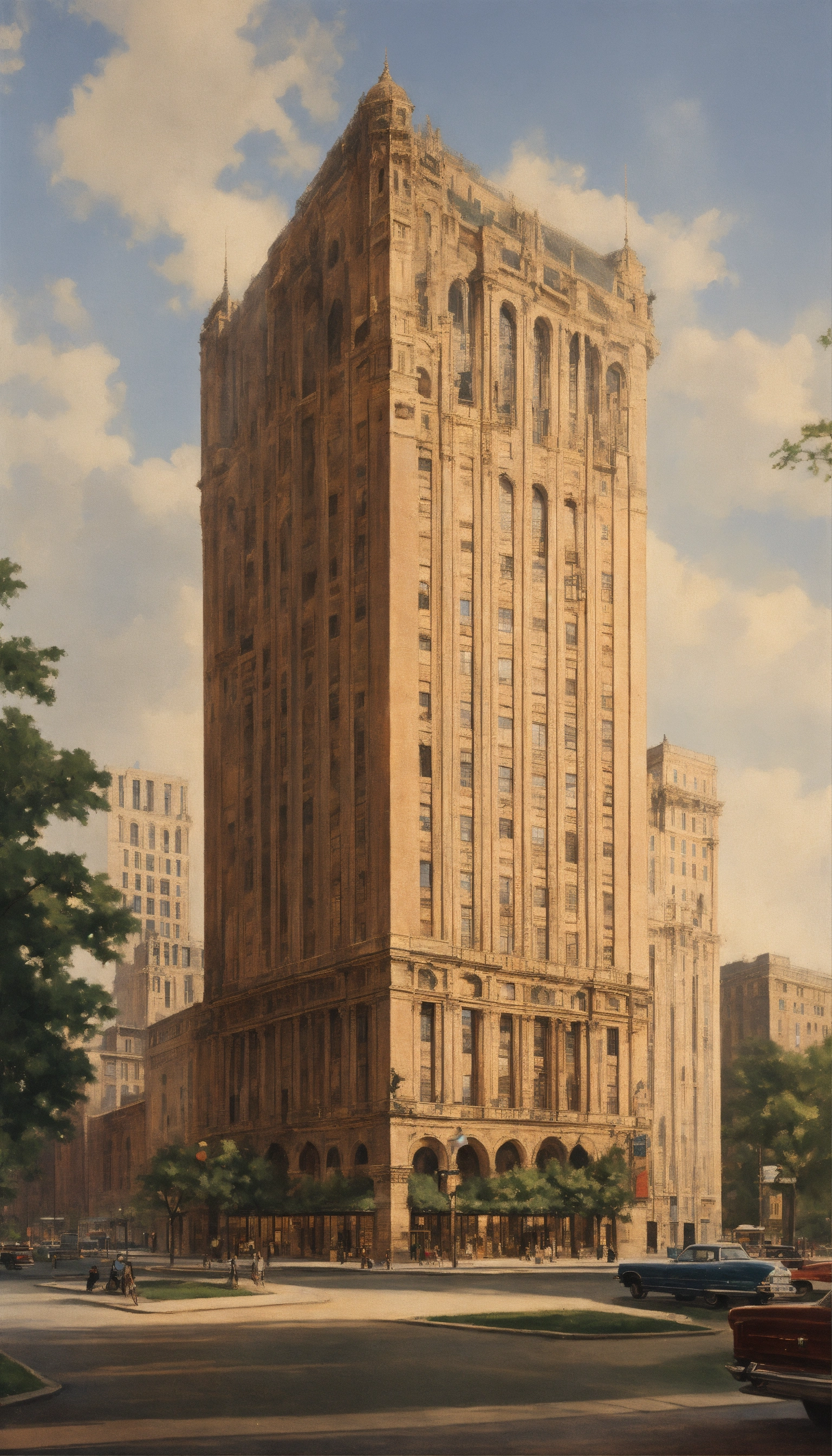 Lexica - A 20th century palazzo style skyscraper in an American city