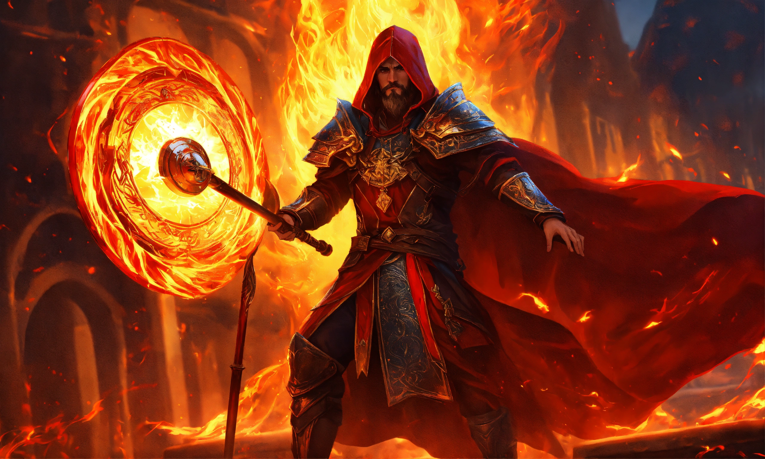 Lexica - Fire shield, shield made of flames, magical shield, magical ...
