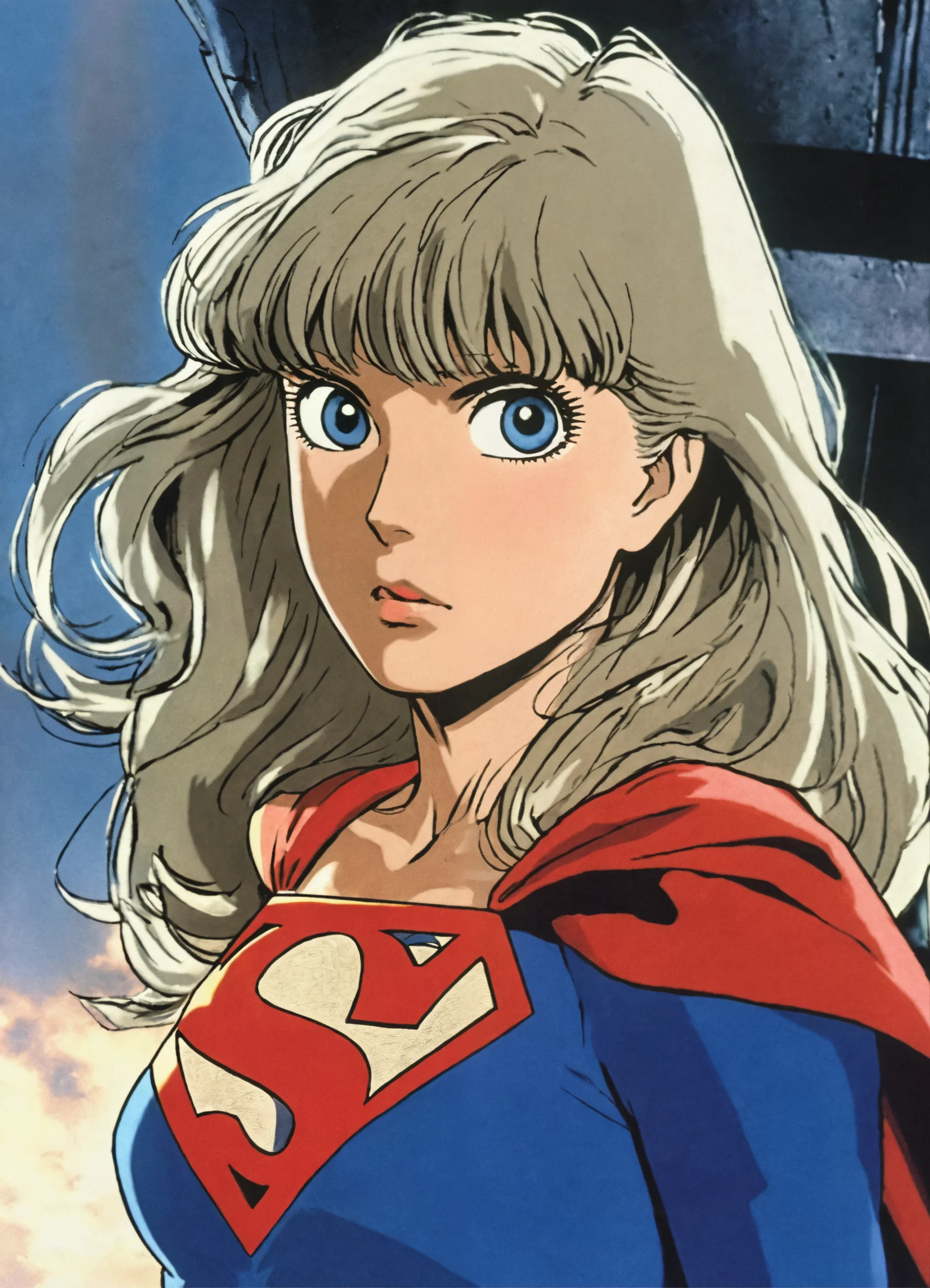 Lexica - 1990s anime Supergirl, full detailed eyes, Toriyama, Miyazaki