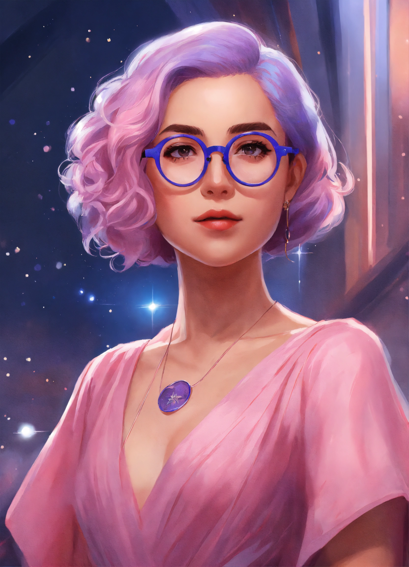 Lexica Digital art of a young Star Wars Senator with blue roundframe