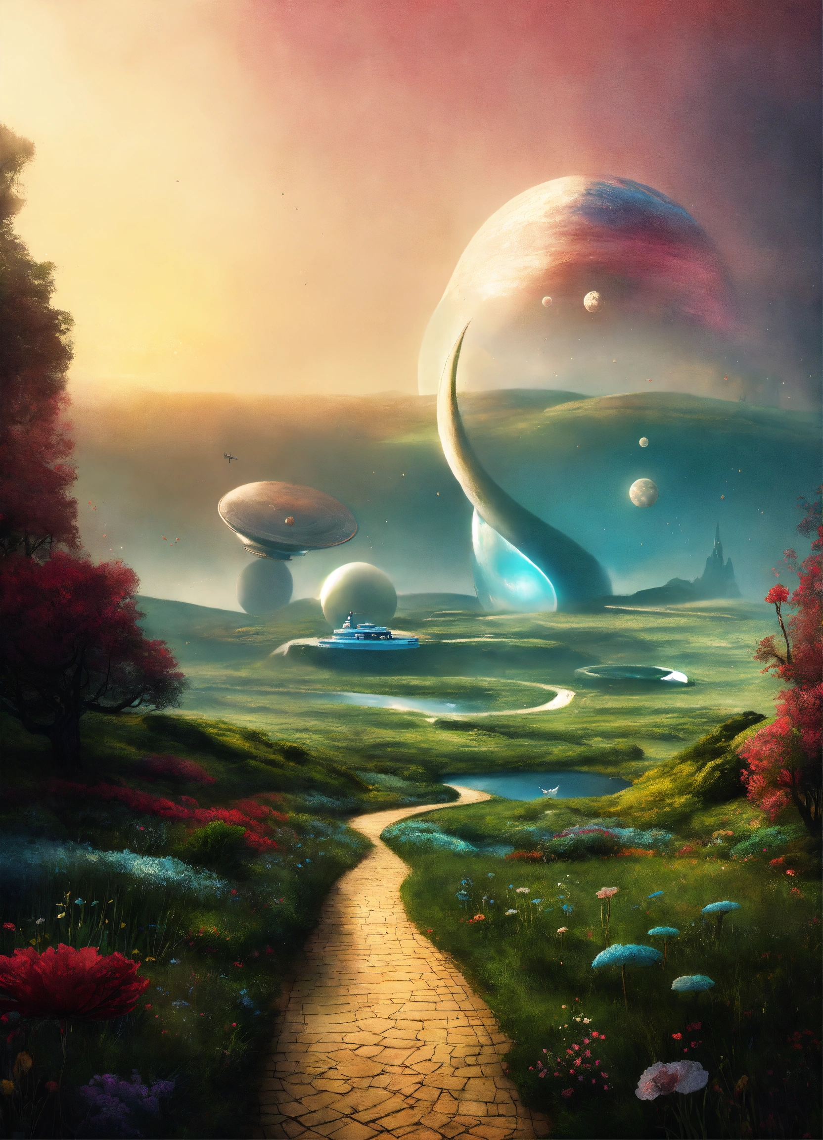 Lexica - Alice in wonderland landscape meets Star Trek hd. Minimalist ...