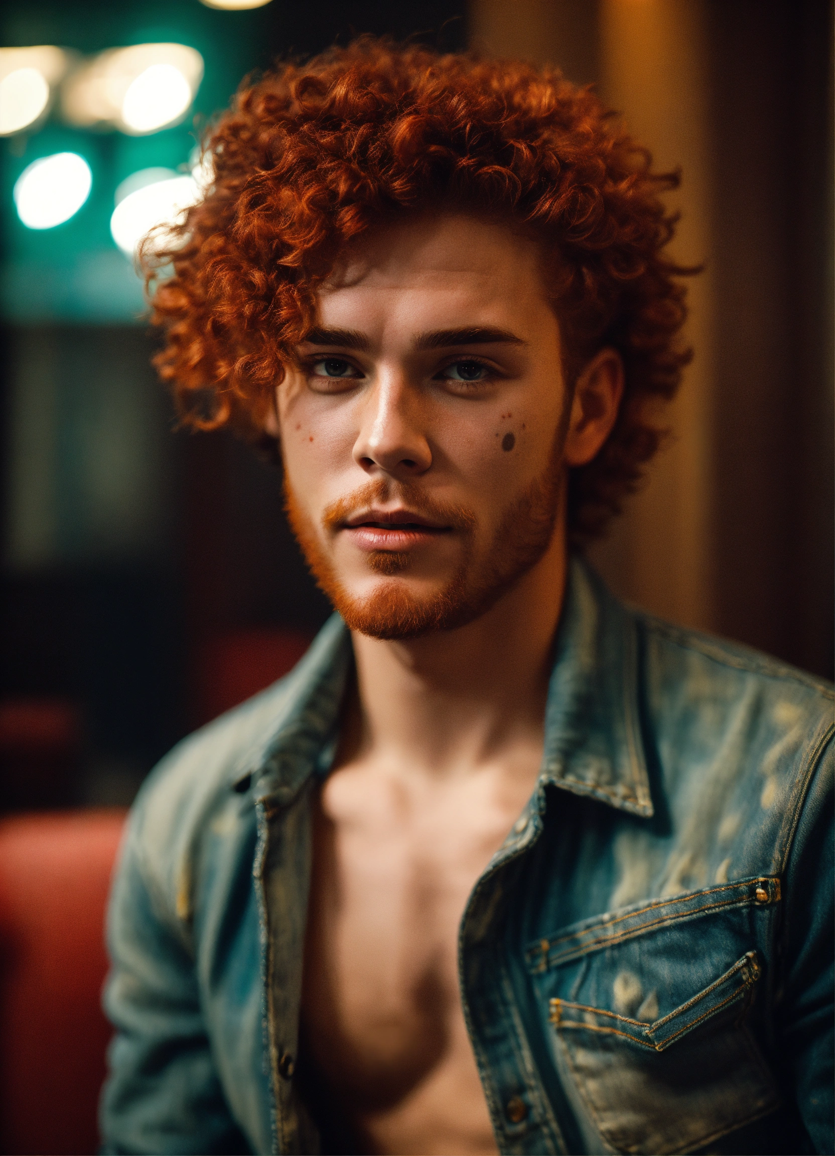 Lexica - Handsome human-looking alien male. With spotted red skin ...