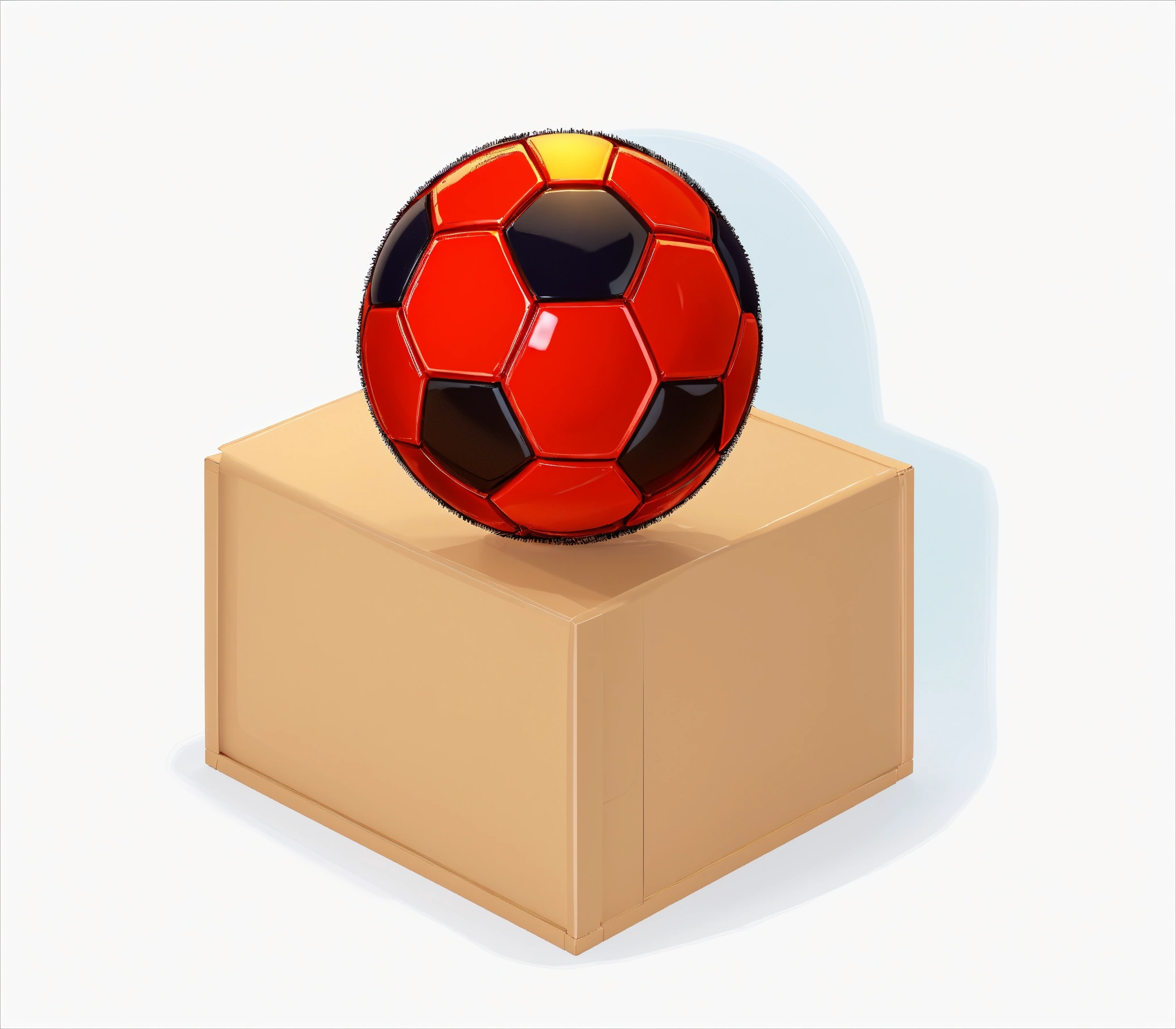Lexica - A ball on the box big box , full body image of a cute little ...