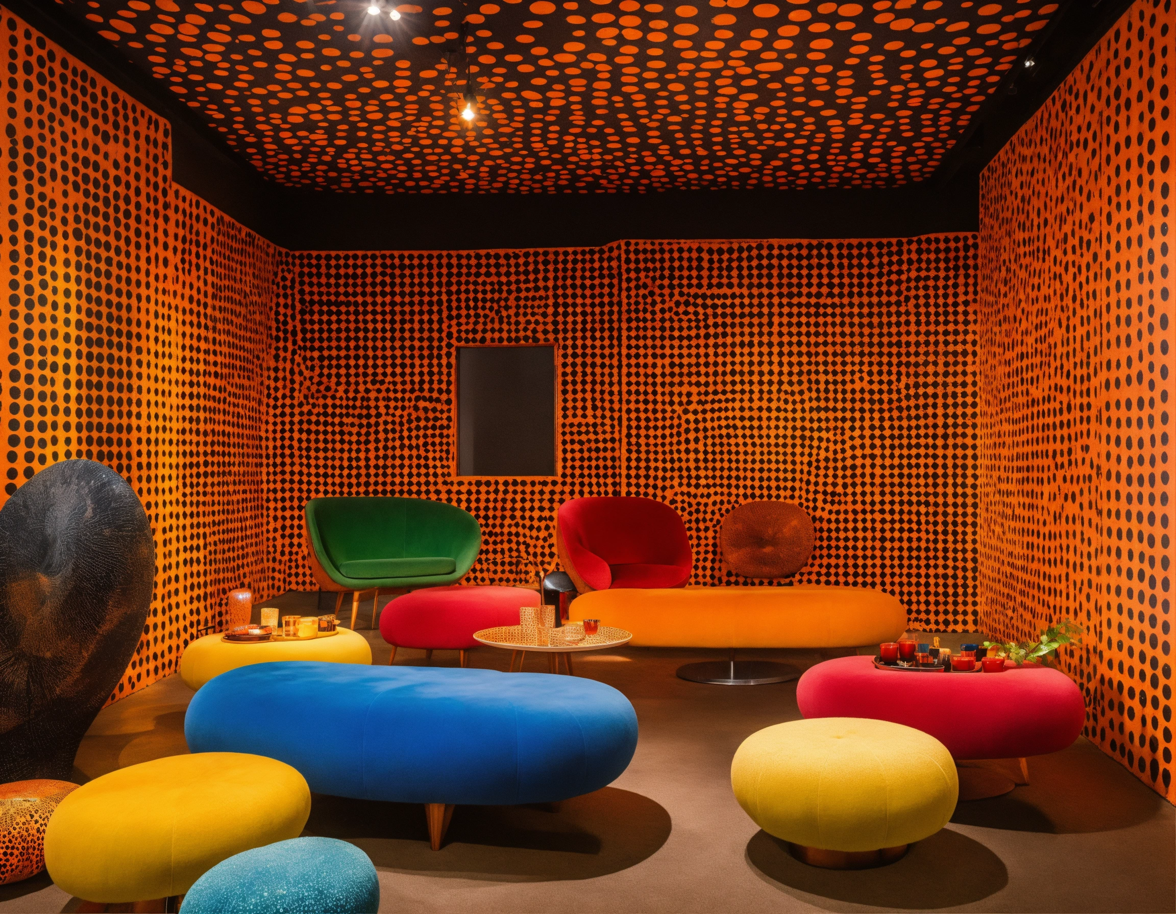 Lexica - Modern mid-century Furniture in Yayoi Kusama style