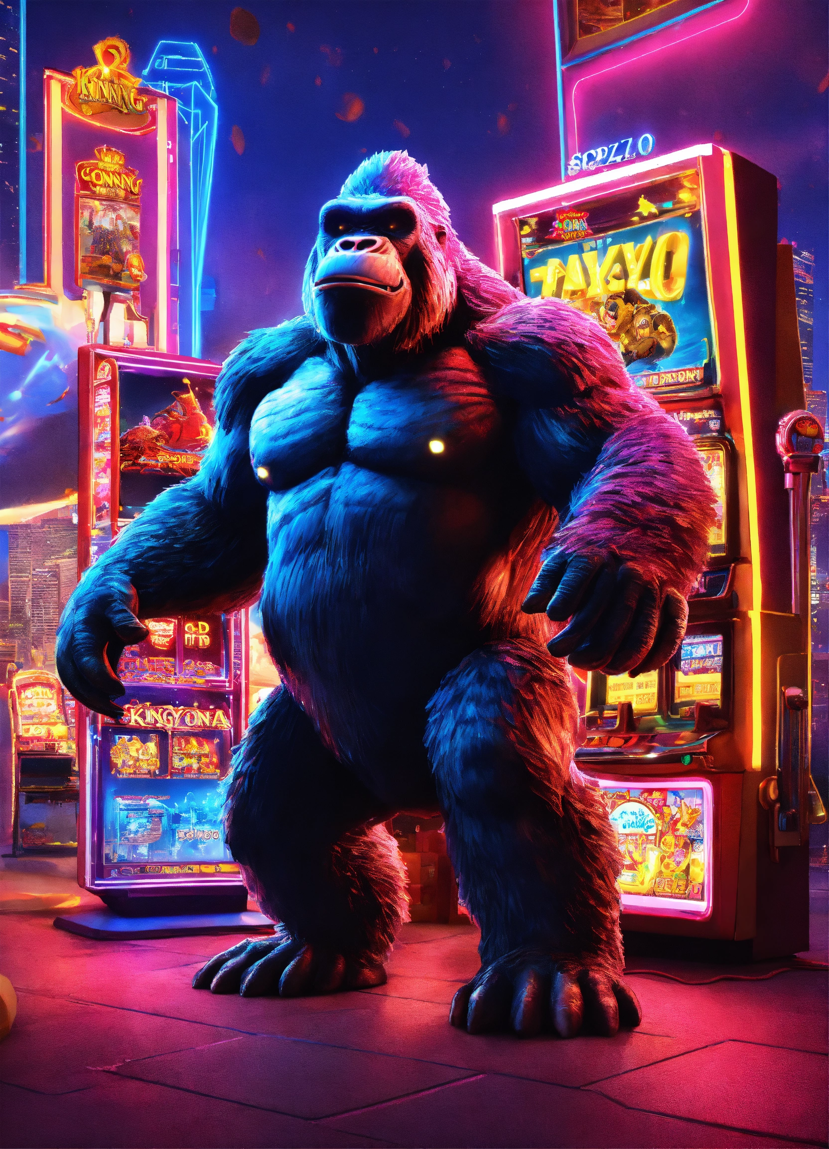 Lexica - 3D CUTIE Q VERSION CHARACTERS, KING KONG VS GODZILLA ,SLOT ...