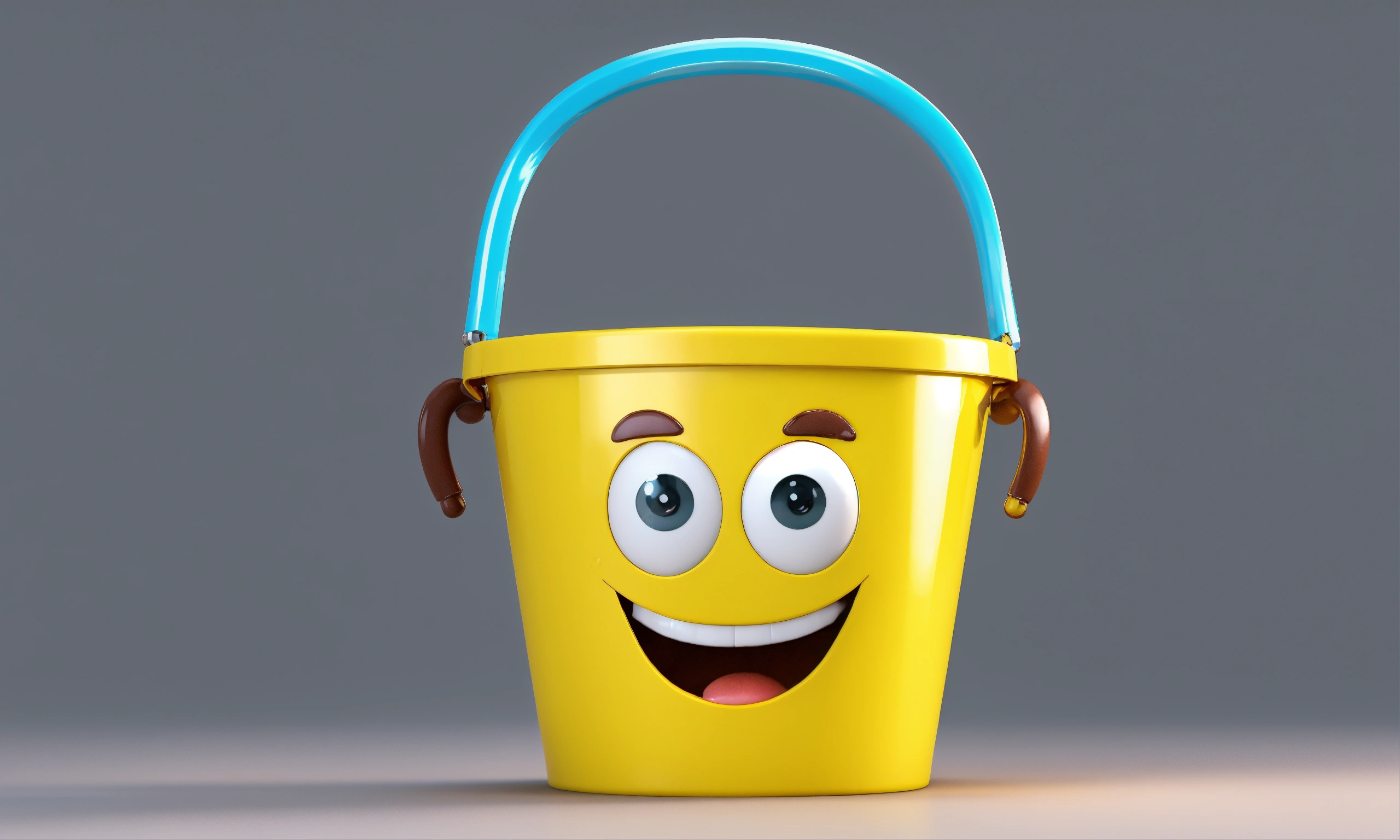 Lexica - Bucket character is a portrait with arms and legs and a ...