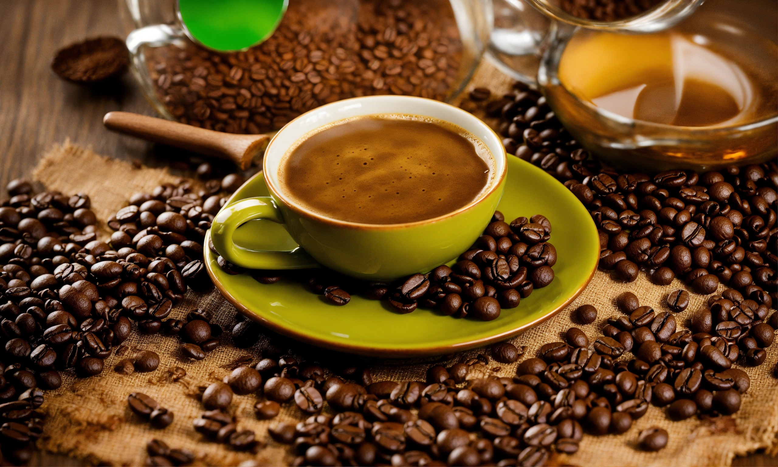 قهوه به دلیل محتوای کافئین، می‌تواند به طور مؤثری سطح انرژی را افزایش دهد. کافئین با مسدود کردن آدنوزین، که مسئول احساس خستگی است، باعث افزایش تولید نوروترنسمیترهایی مانند دوپامین می‌شود که به افزایش انرژی کمک می‌کند