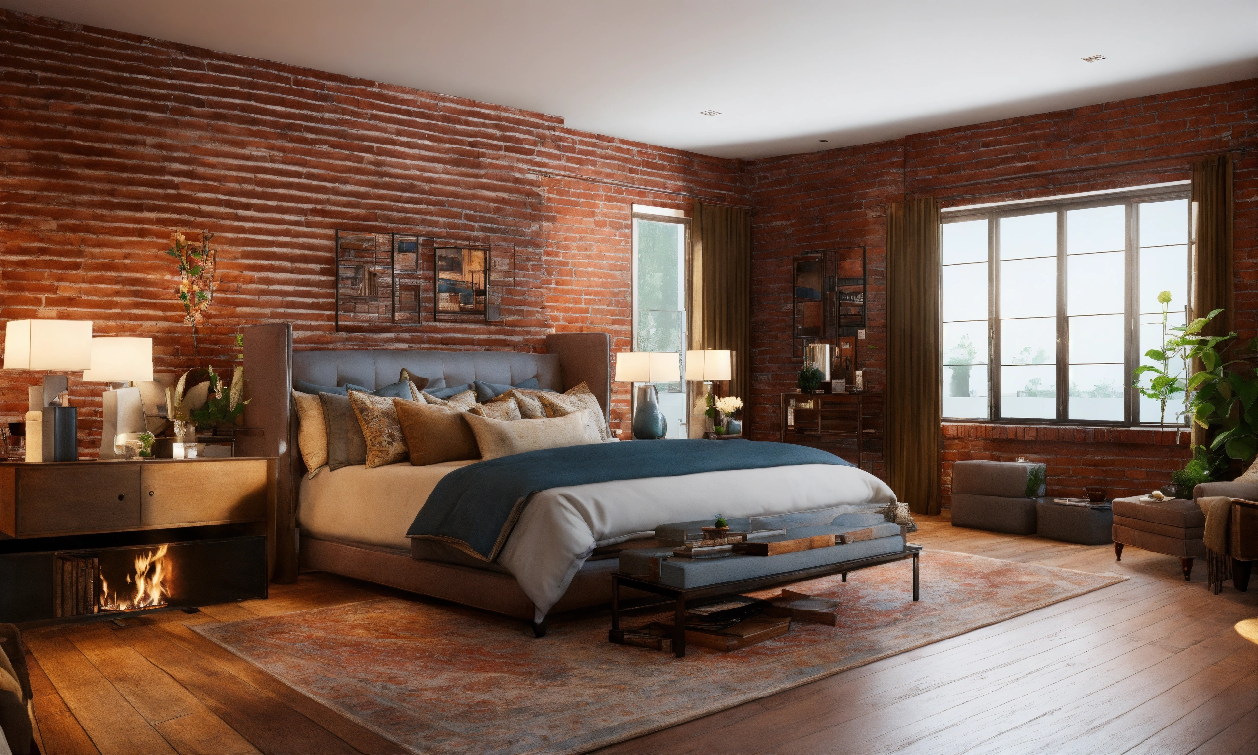Lexica - Concept art of huge master bedroom with attached living room ...
