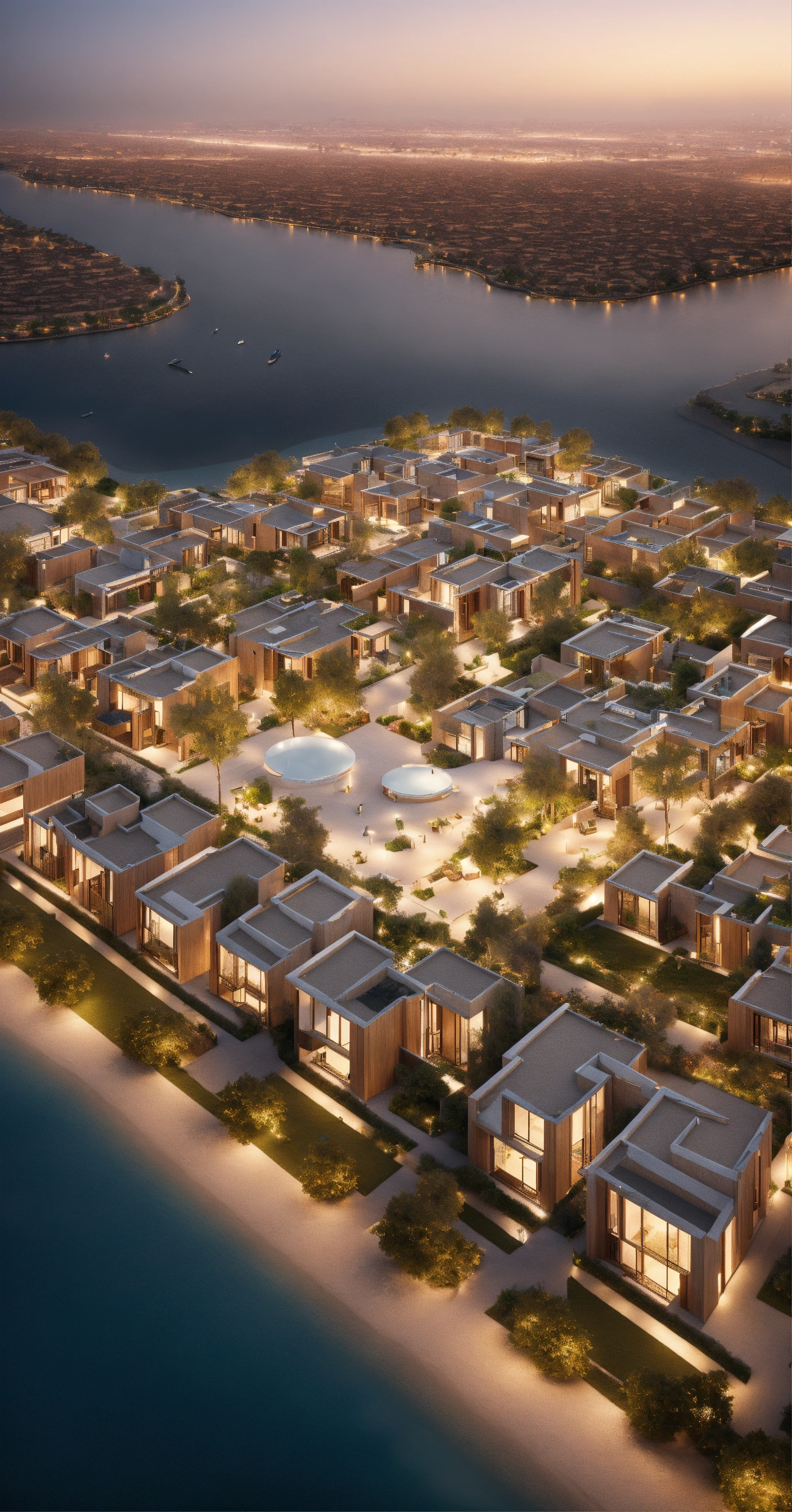 Lexica - Aerial RENDER OF a group of houses in Dubai made by all the ...