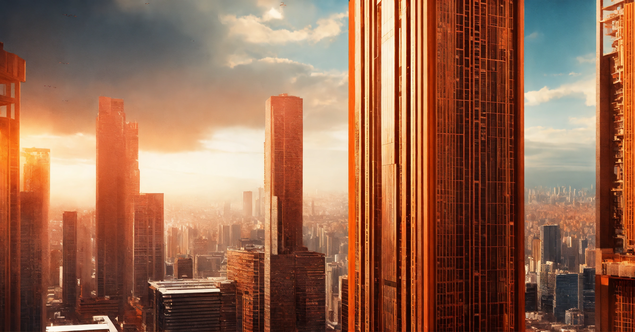Lexica - Tall architectural buildings in the background. Space image on ...