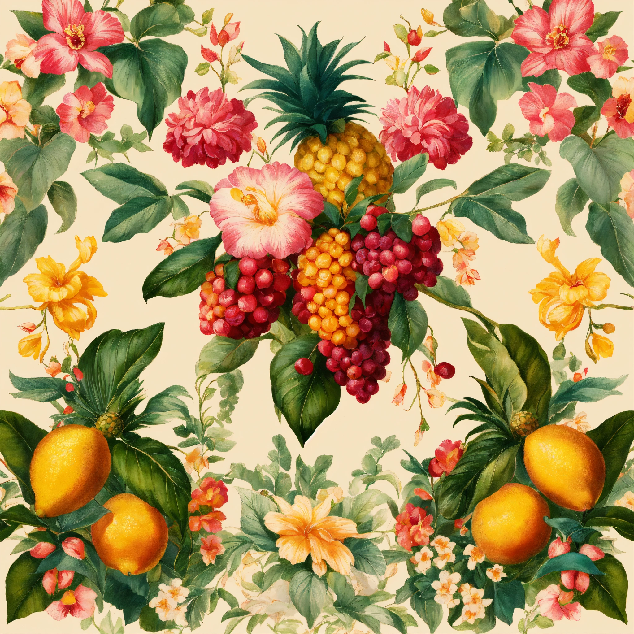 Lexica - Create a tile seamless repeating of a stylistic Rococo ...