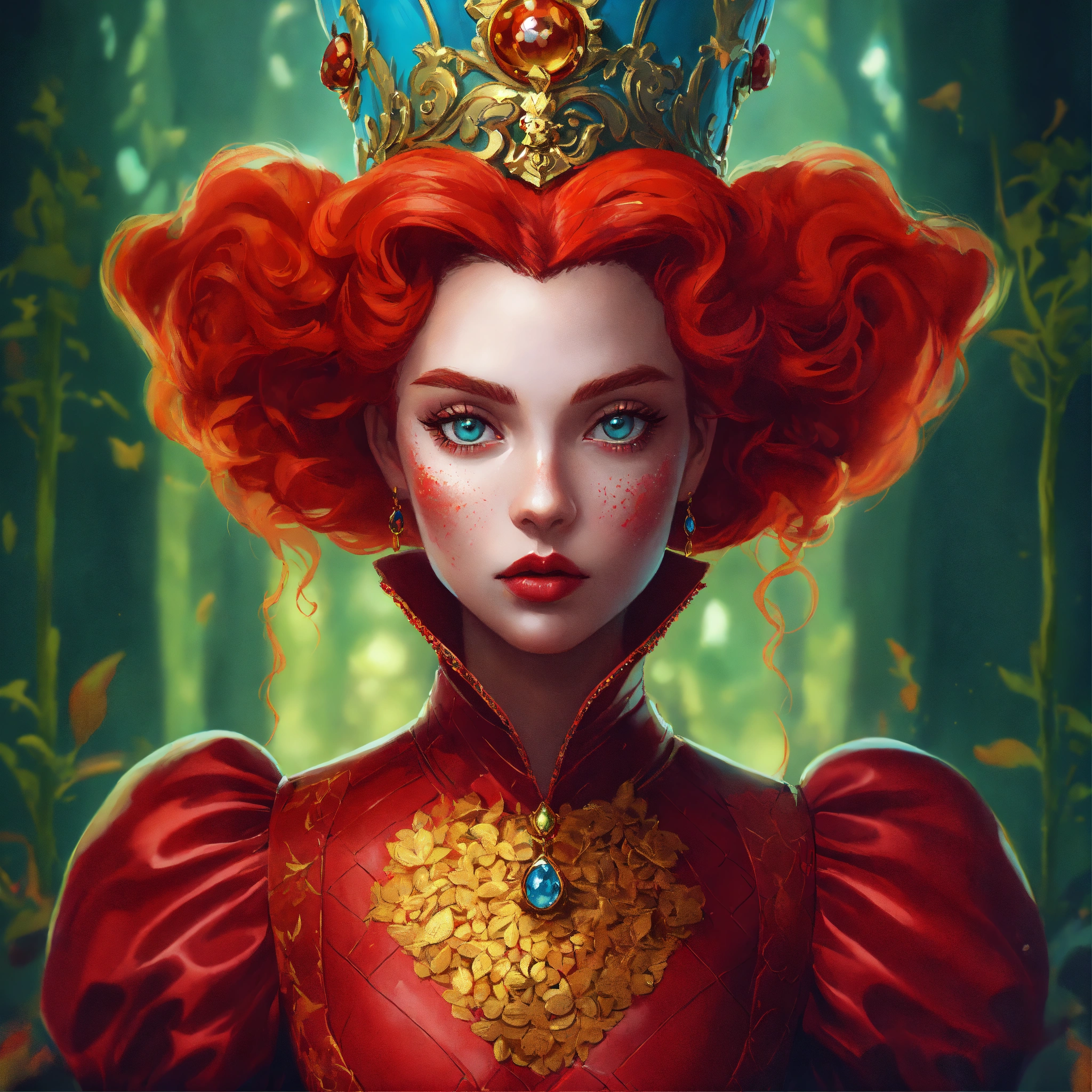 Lexica The character Red Queen from Alice in Wonderland, cartoon