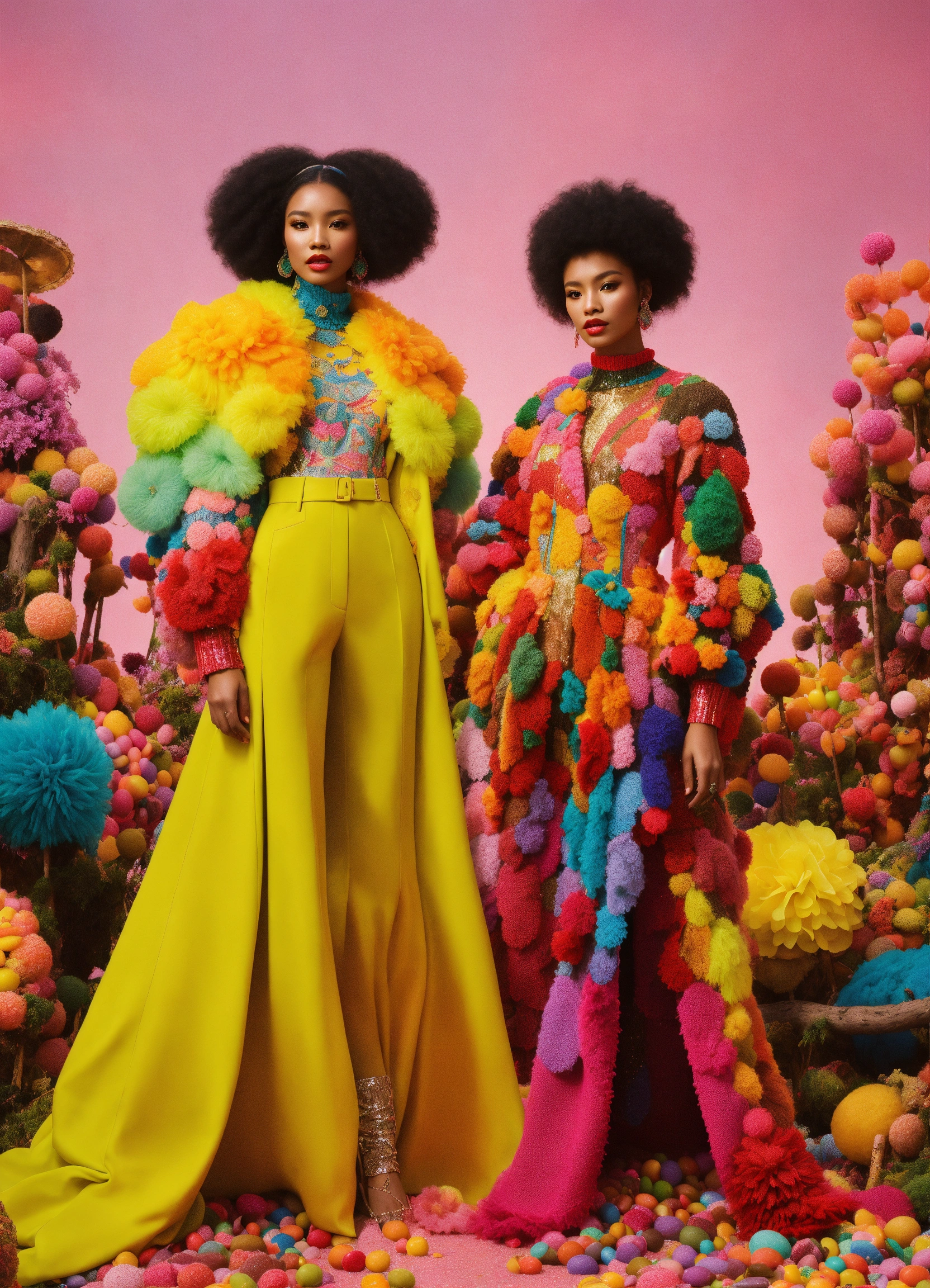 Lexica - An editorial image of two women of different ethnicities ...