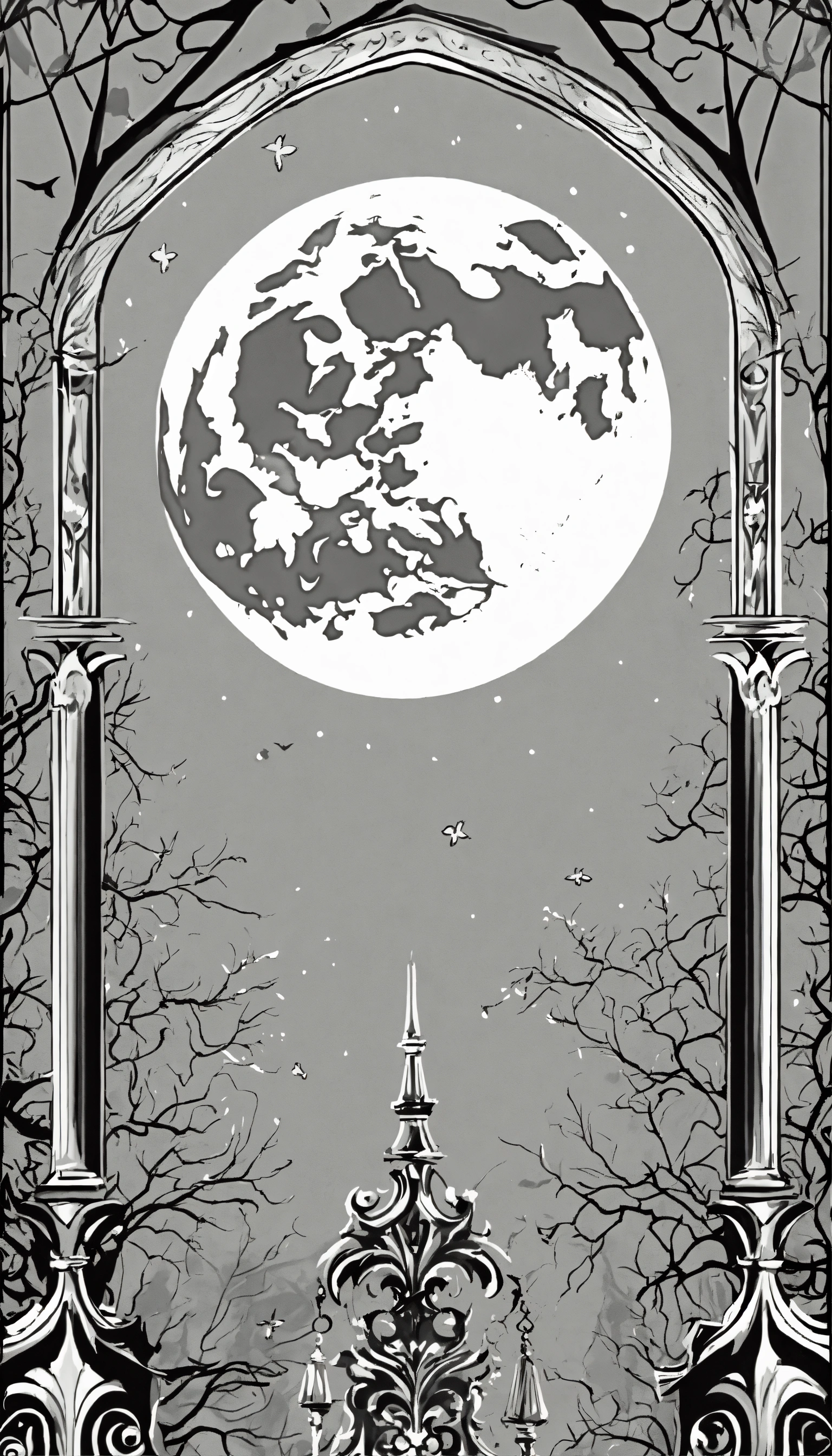 Lexica - Gothic moon fantasy pattern, simple stile PATTERN, texture ...