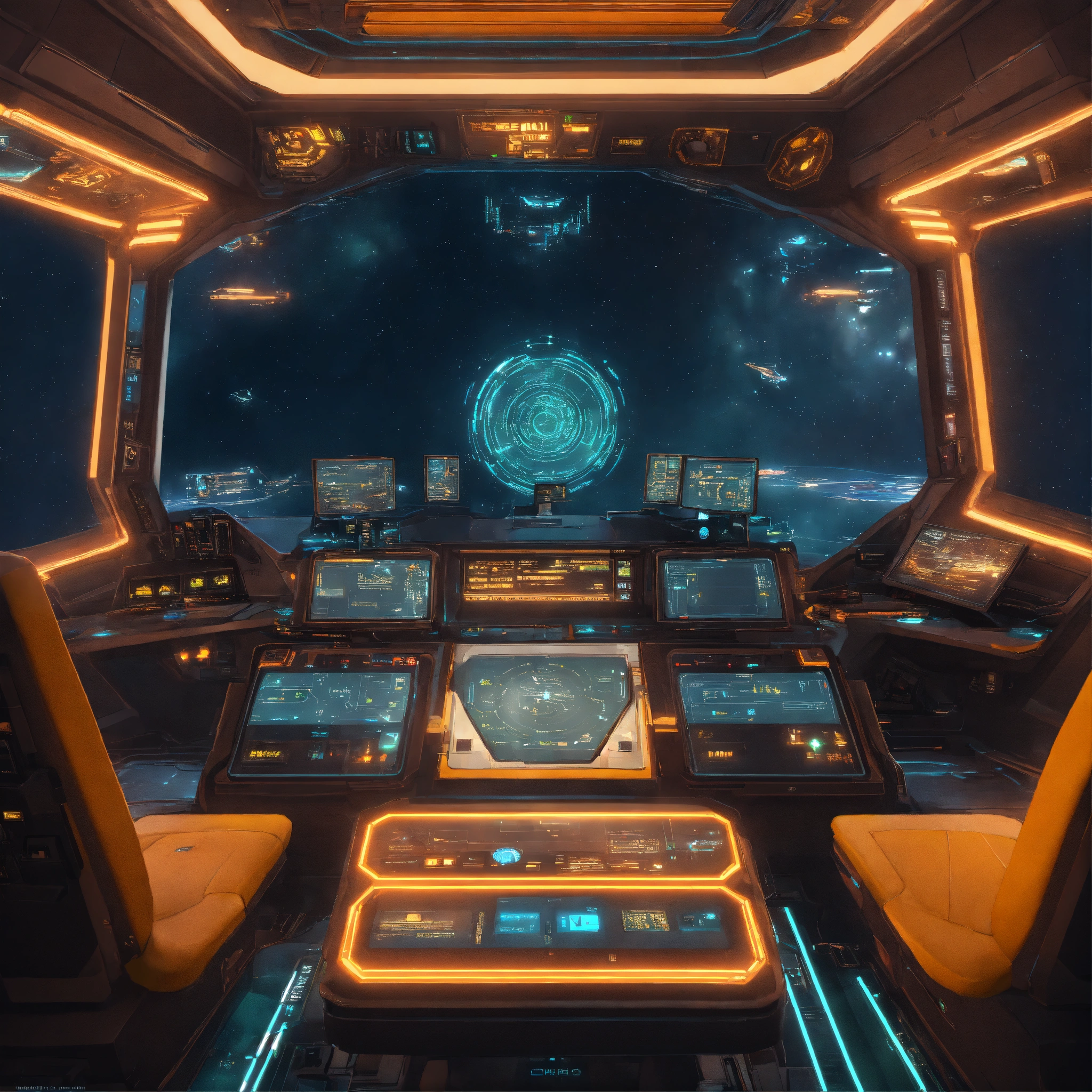 Lexica - Futuristic console command of a time space ship with buttons ...