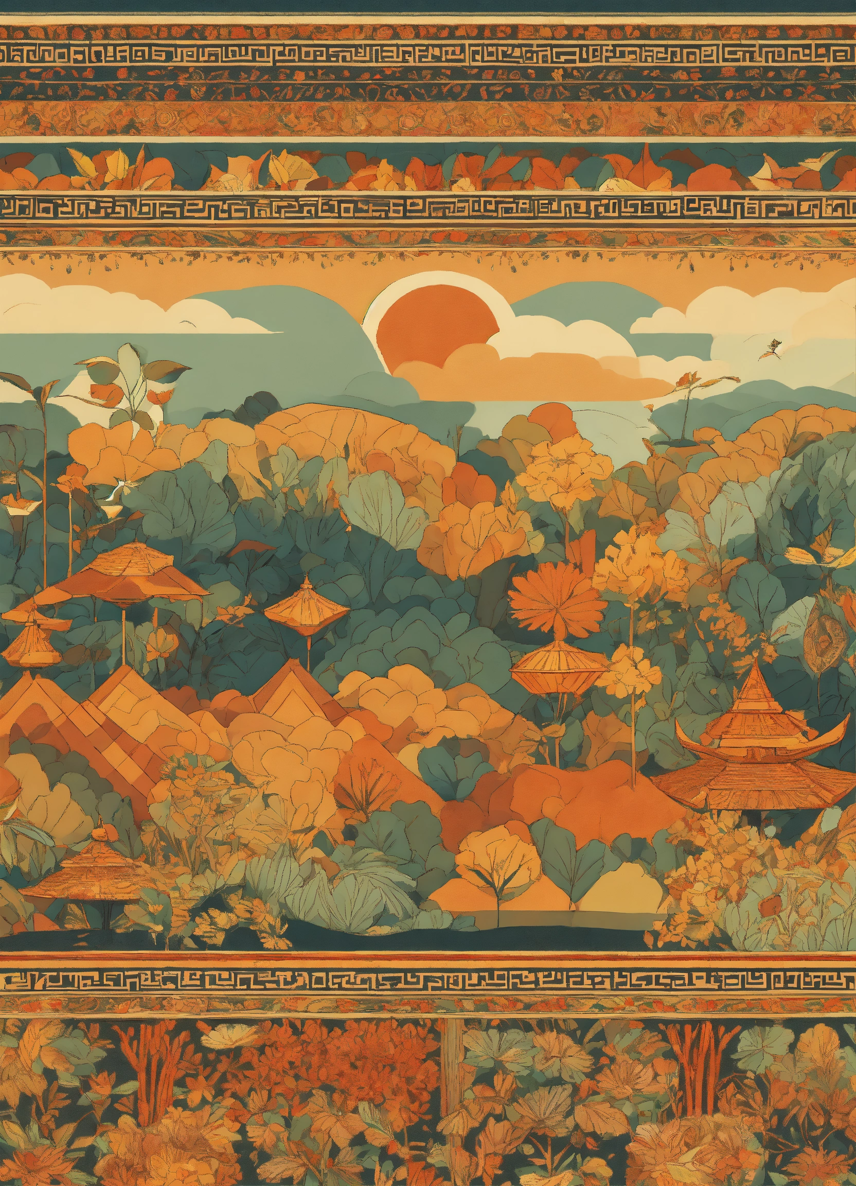 Lexica - Surreal pattern of Indonesian art folk, sundanese etnique ...
