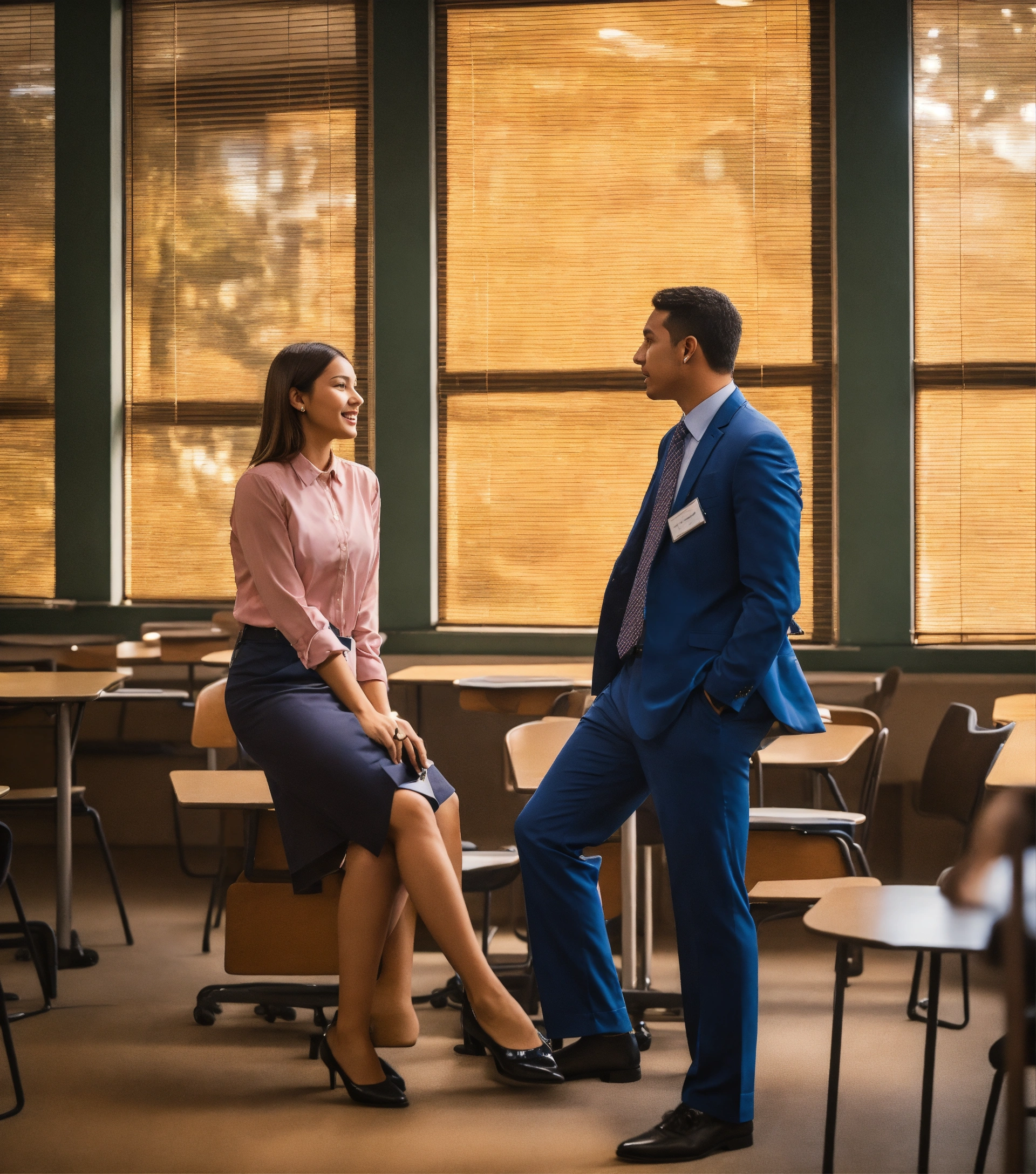 Lexica - Very well dressed and attractiveschool officials speaking two ...