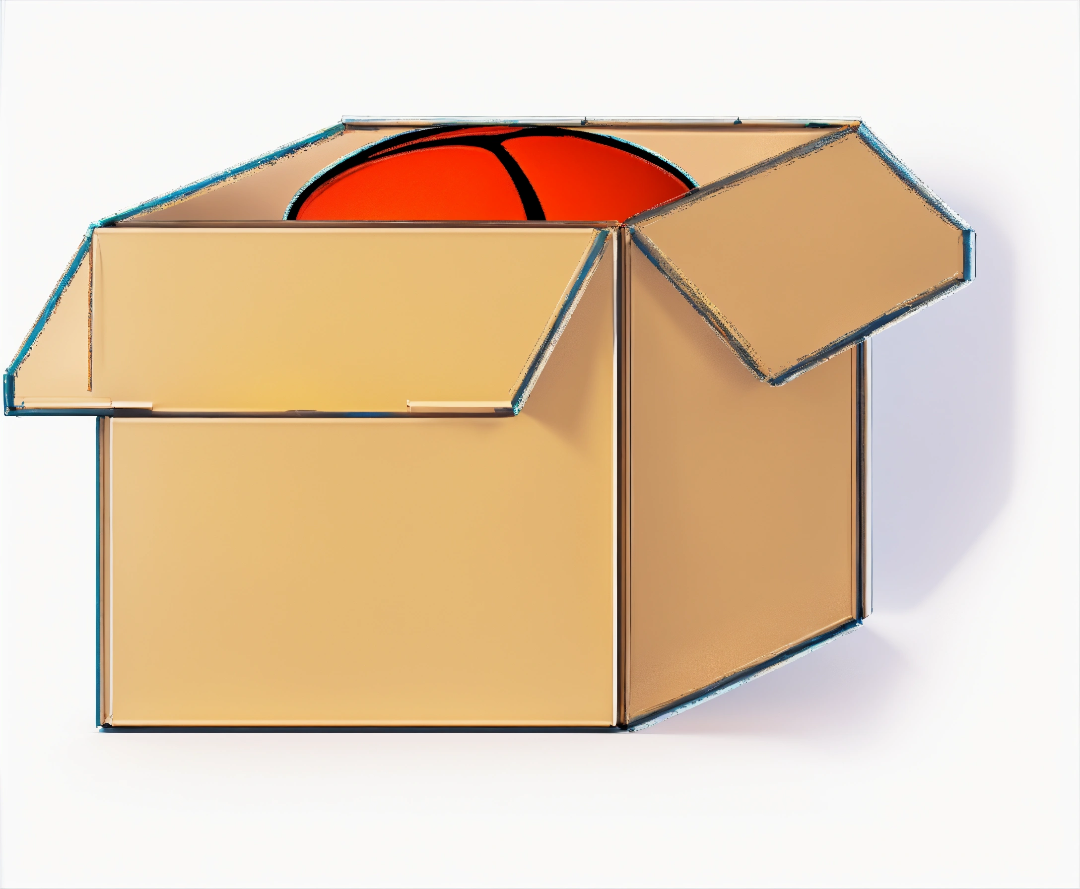 Lexica - A ball inside big box , full body image of a cute little chibi ...