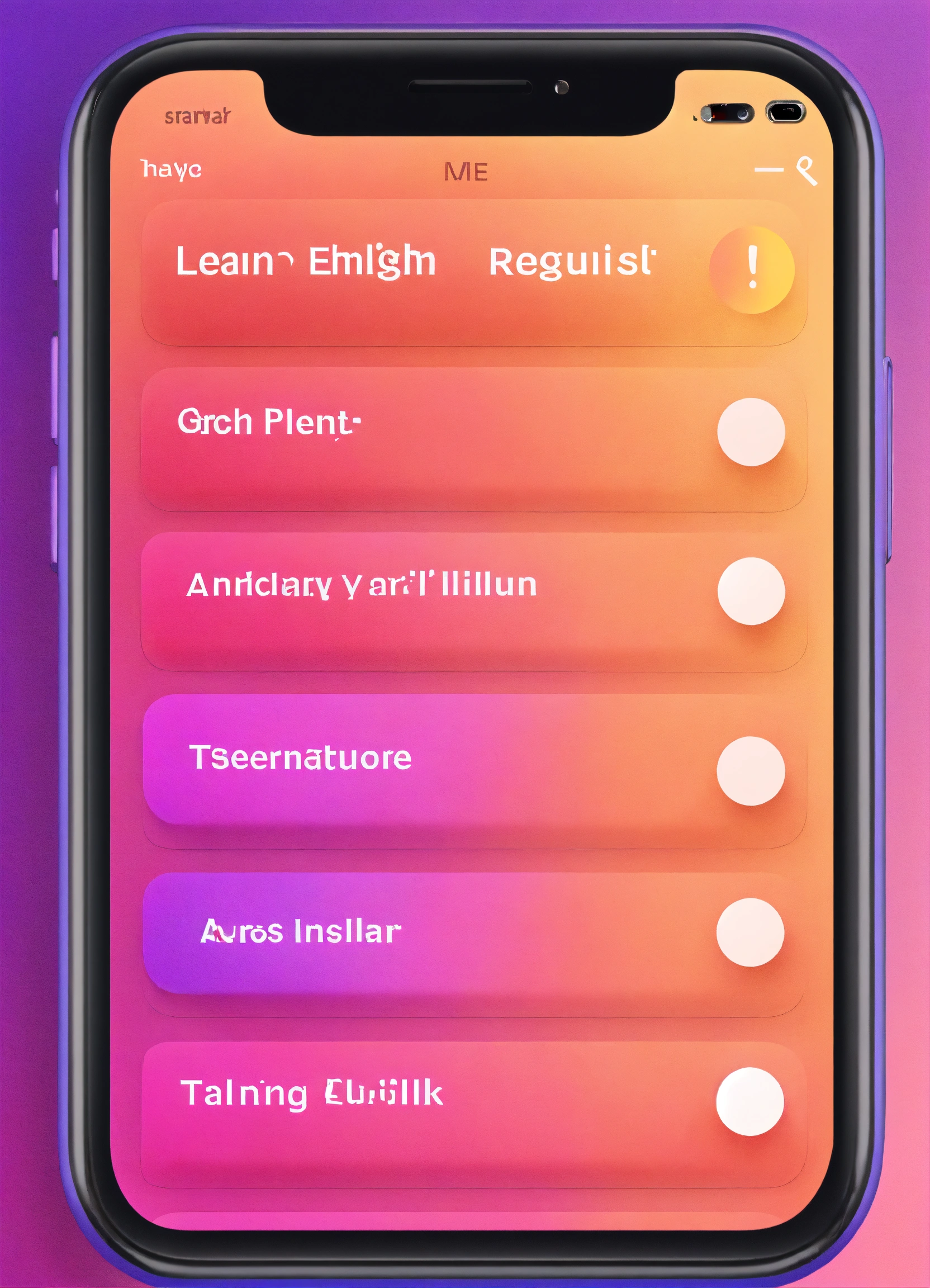 Lexica - Create a user interface that says "Learn English" with a ...