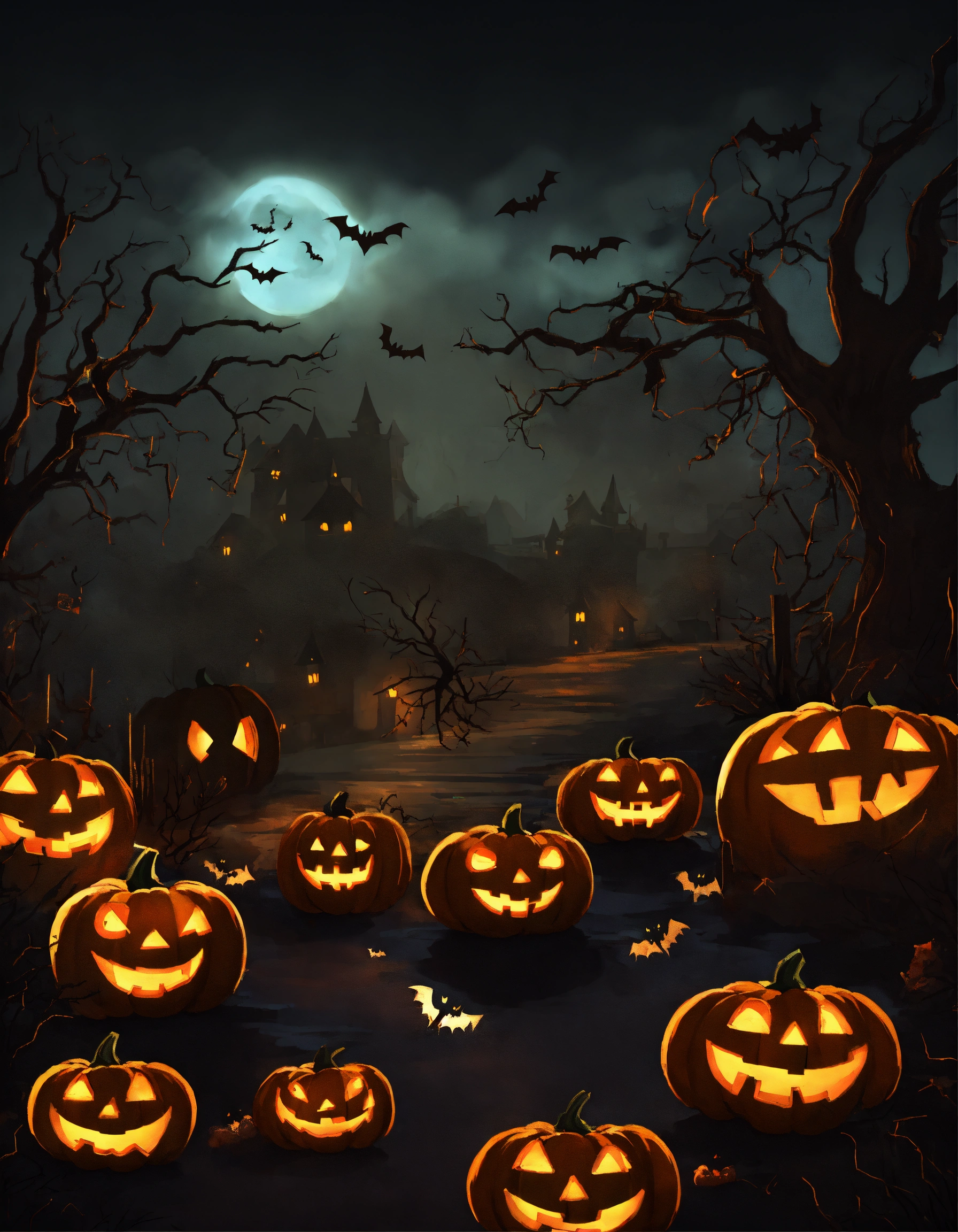 Lexica Dark Halloween Themed Background