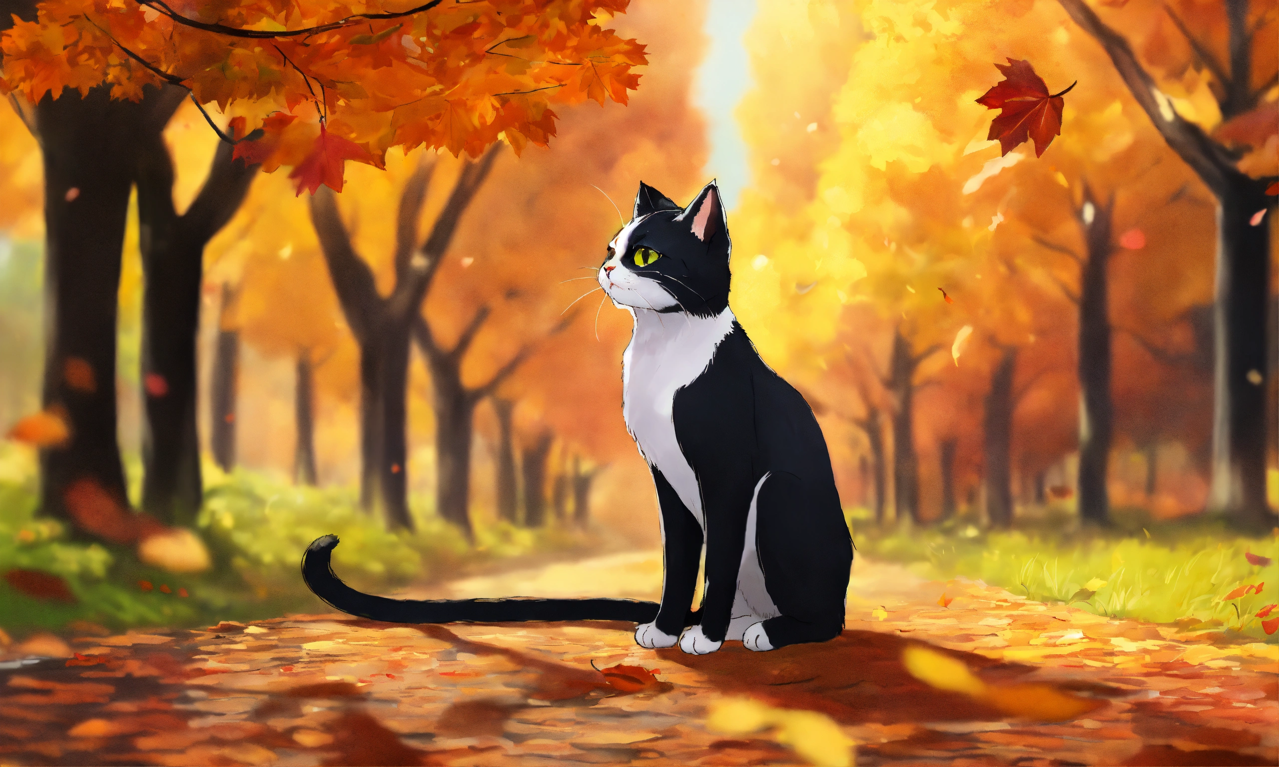 Lexica - Draw cat in autumn