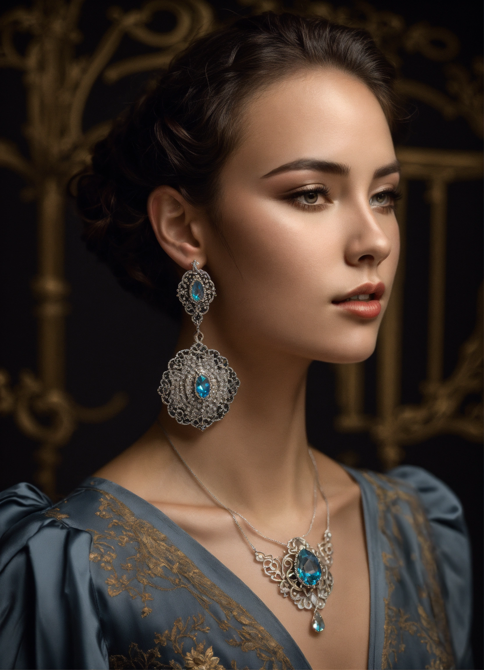 Lexica - Modern super model wearing beautiful little tiny sterling ...