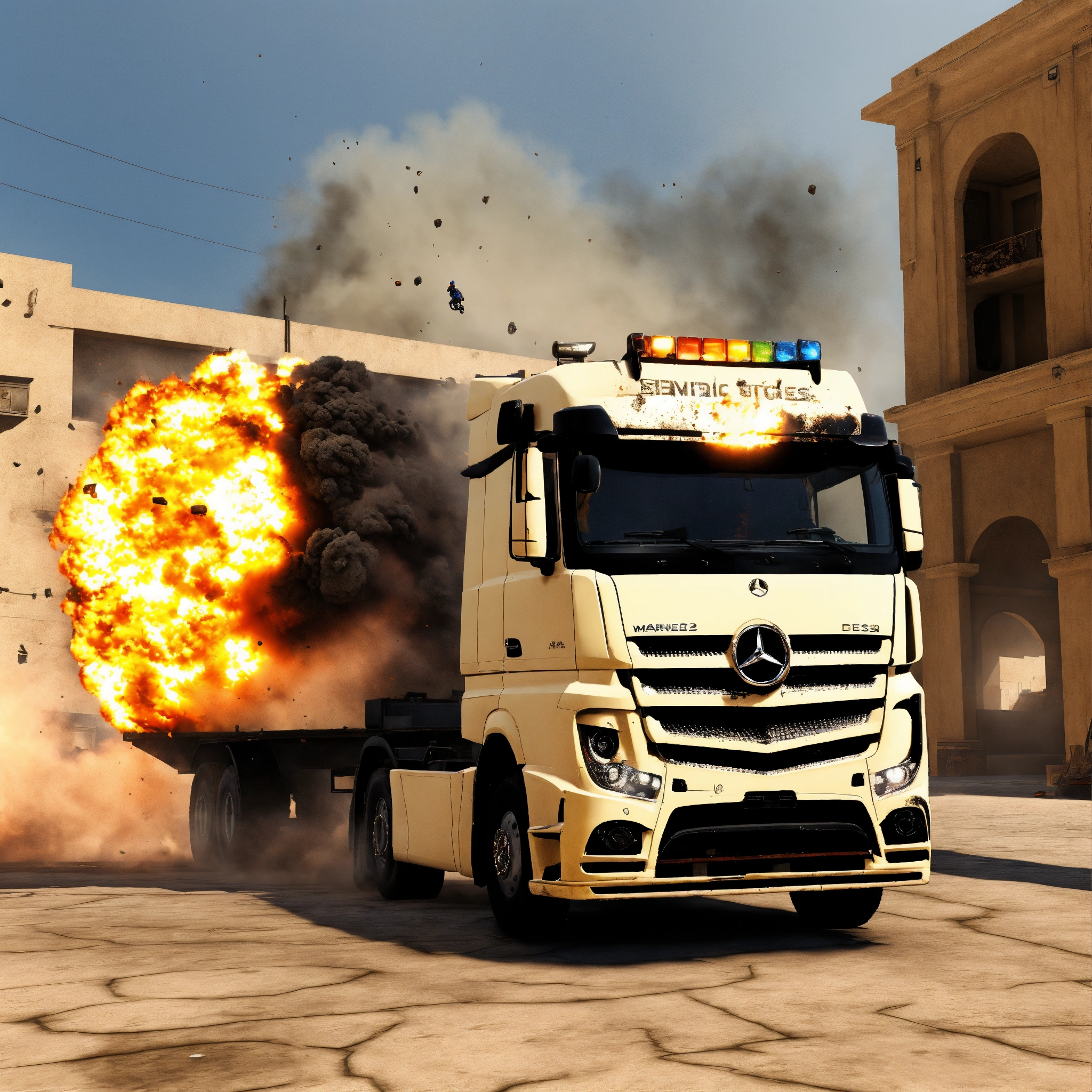 Lexica - A white Mercedes actros truck in counter strike 2 csgo global ...