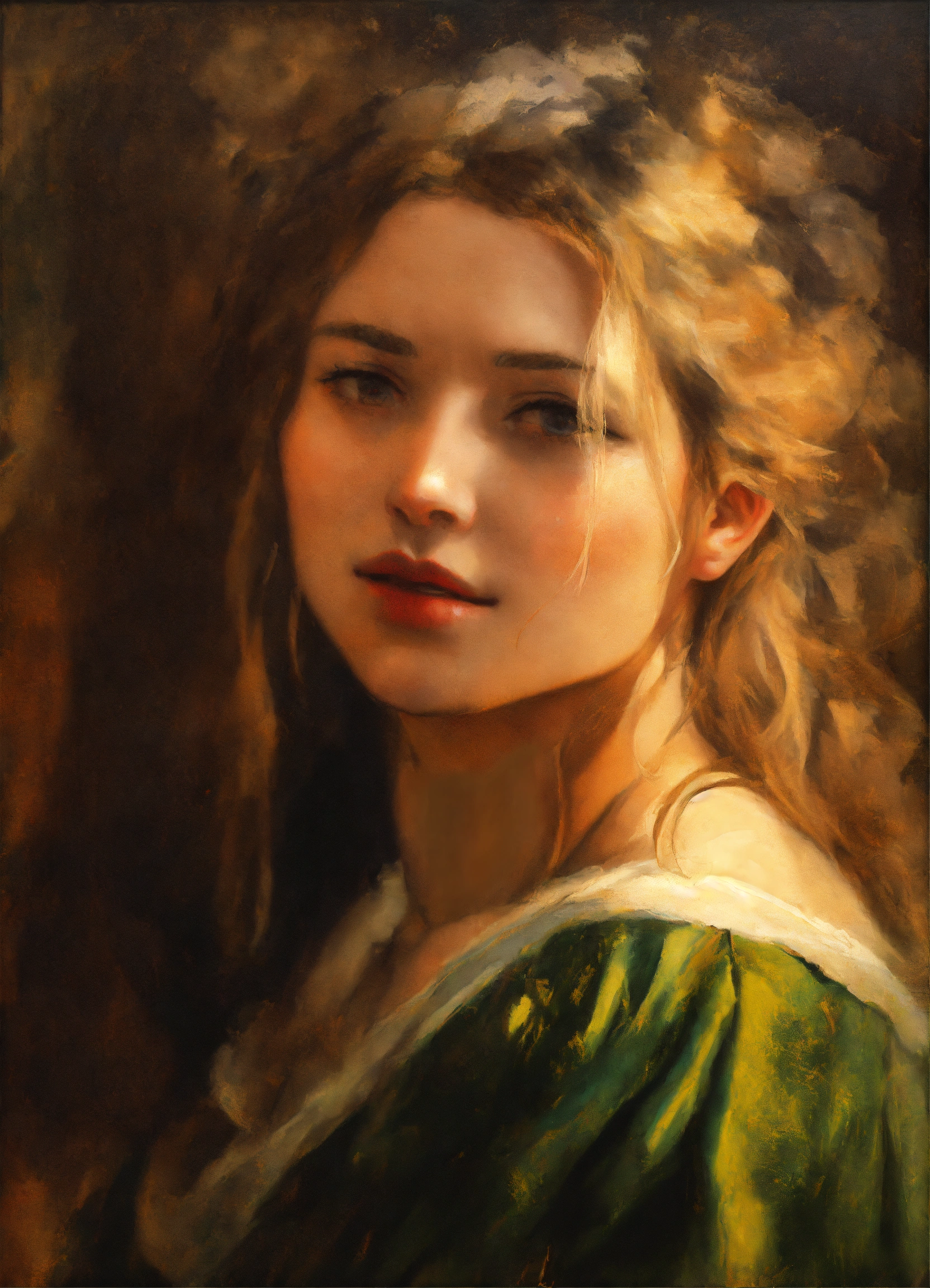 Lexica - Rough oil painting, closeness, photographic style, Rembrandt style