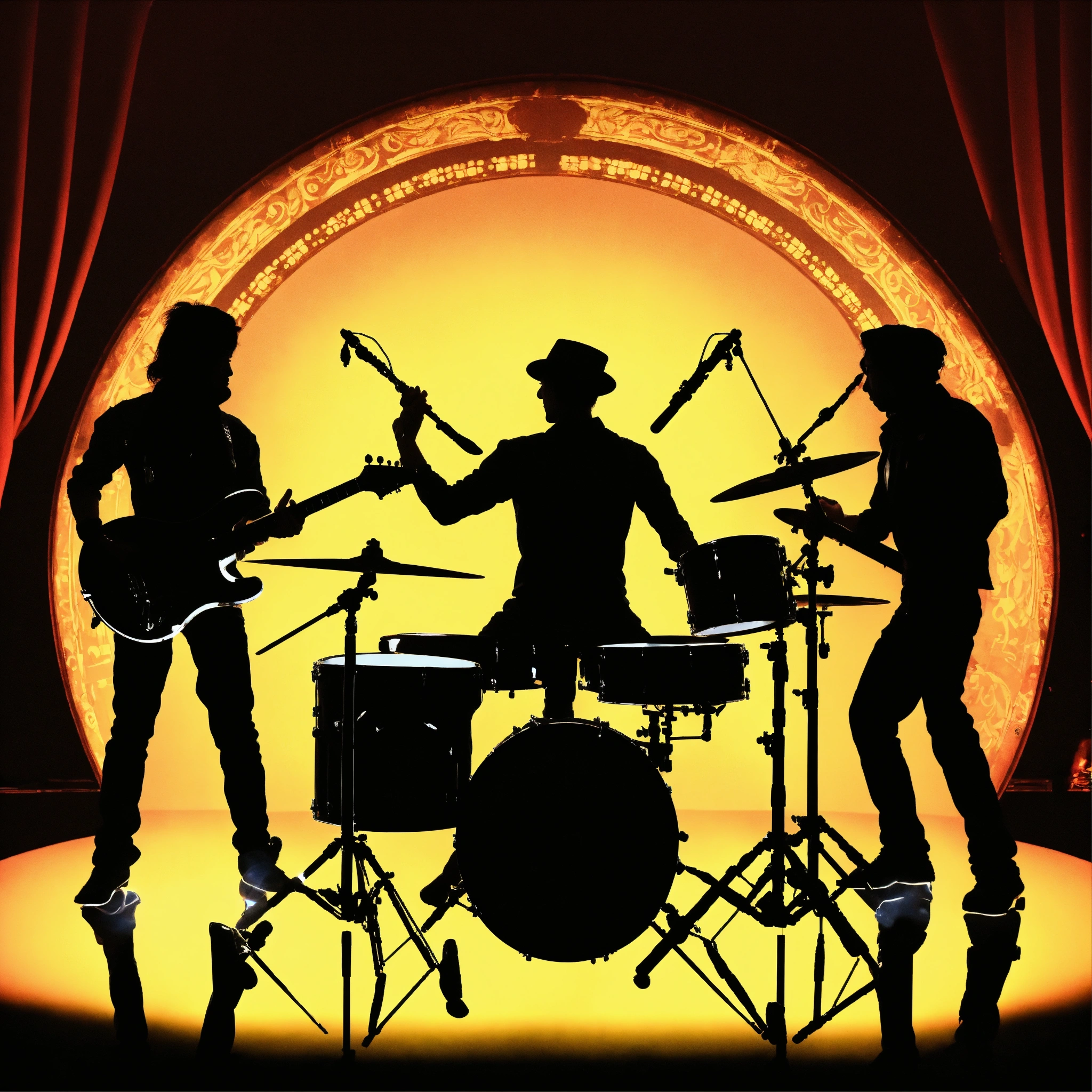 lexica-show-me-a-live-rock-band-silhouette-with-a-drumset-on-a-stage