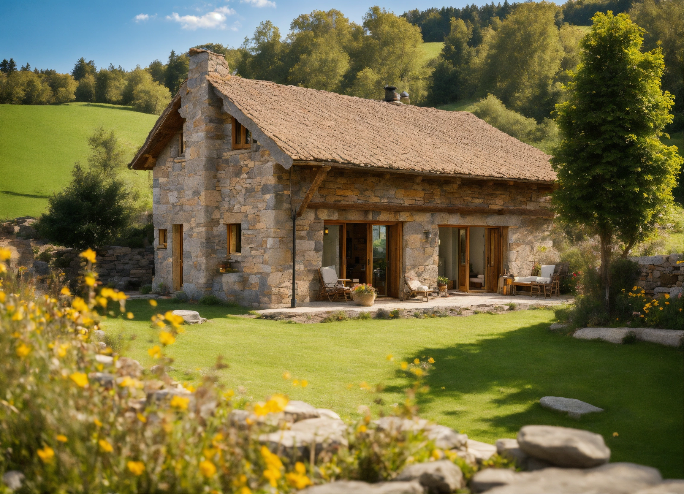 Lexica - A small rustic farmhouse on the ground floor with stone and ...