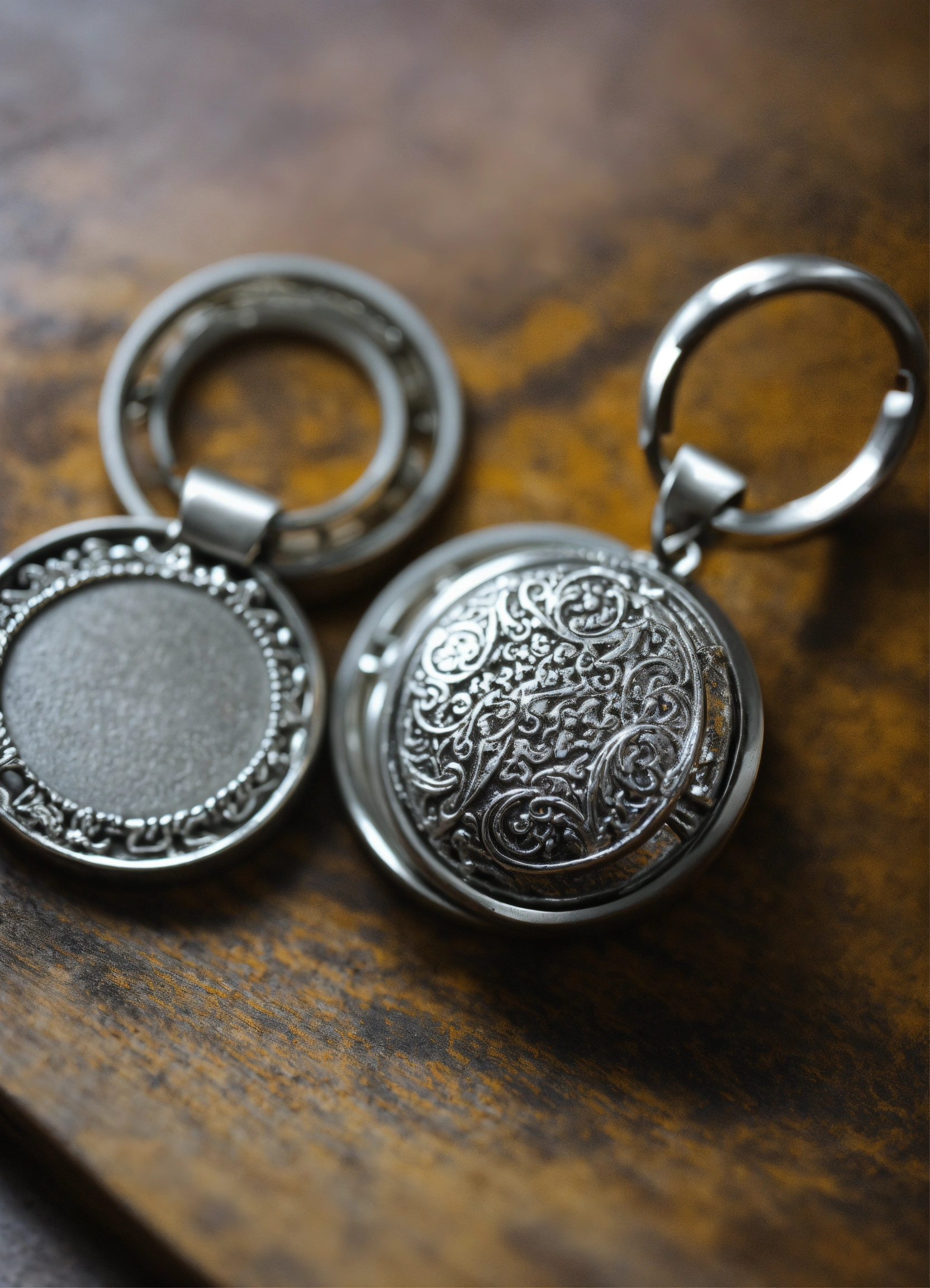 Lexica - Silver metal keychains