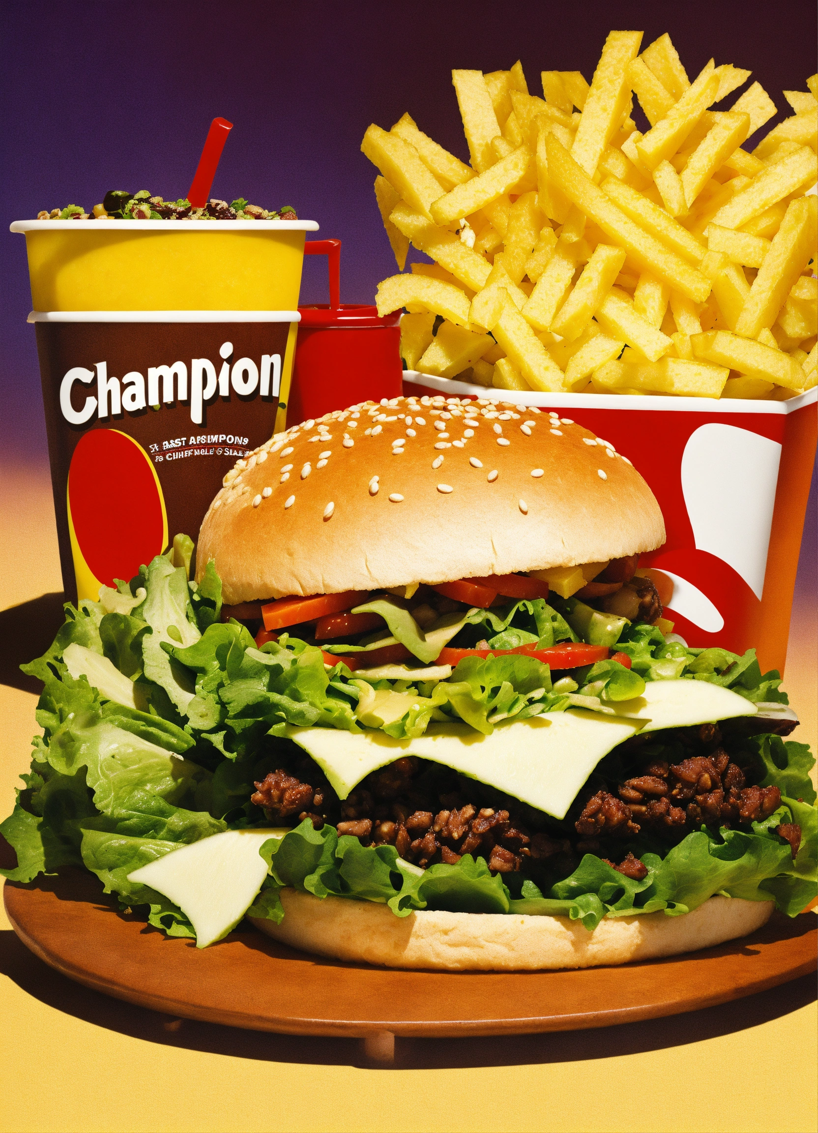 Lexica - Fast food salad advertisement poster for 