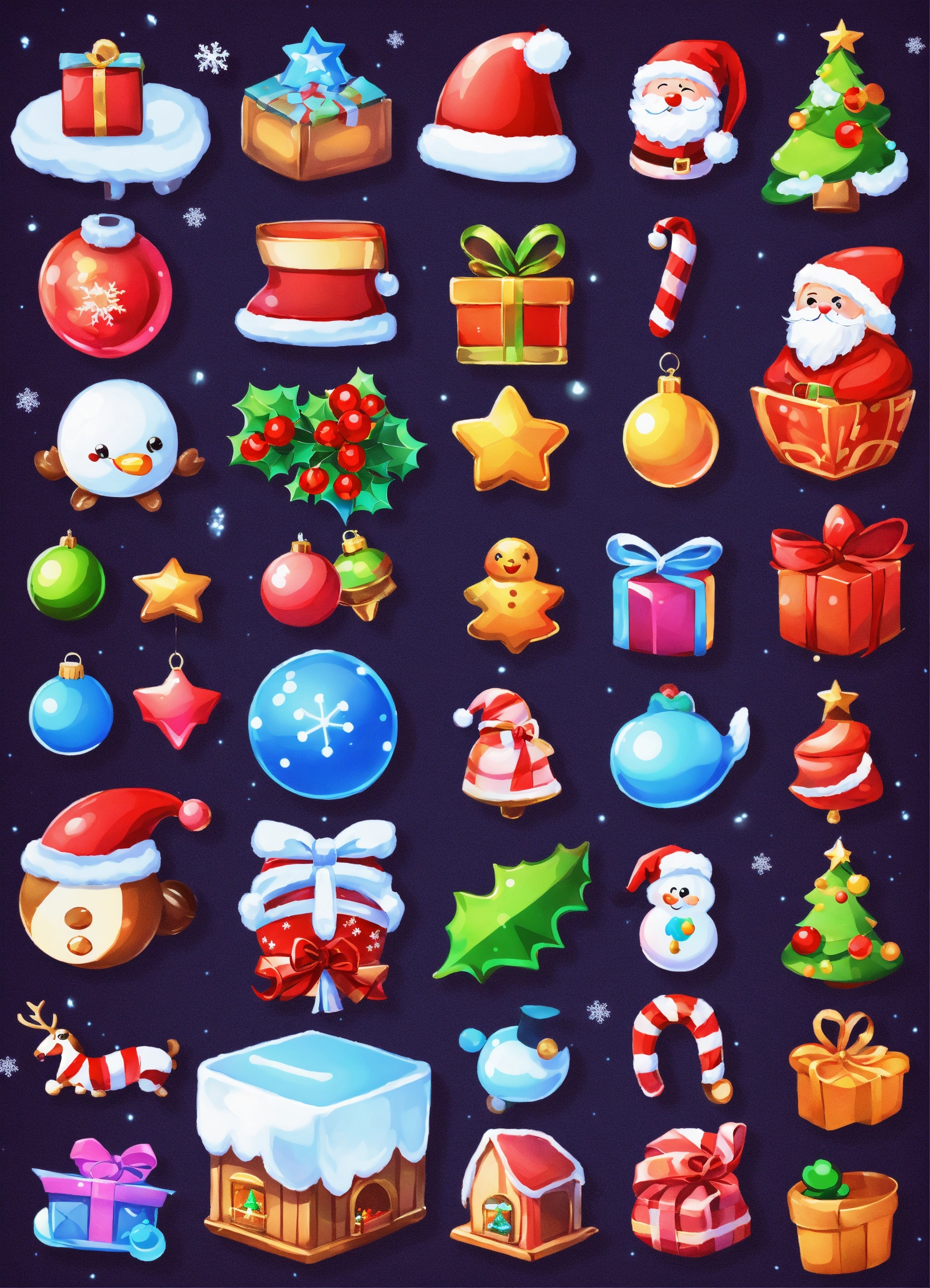 Lexica - Christmas game icon pack cute art