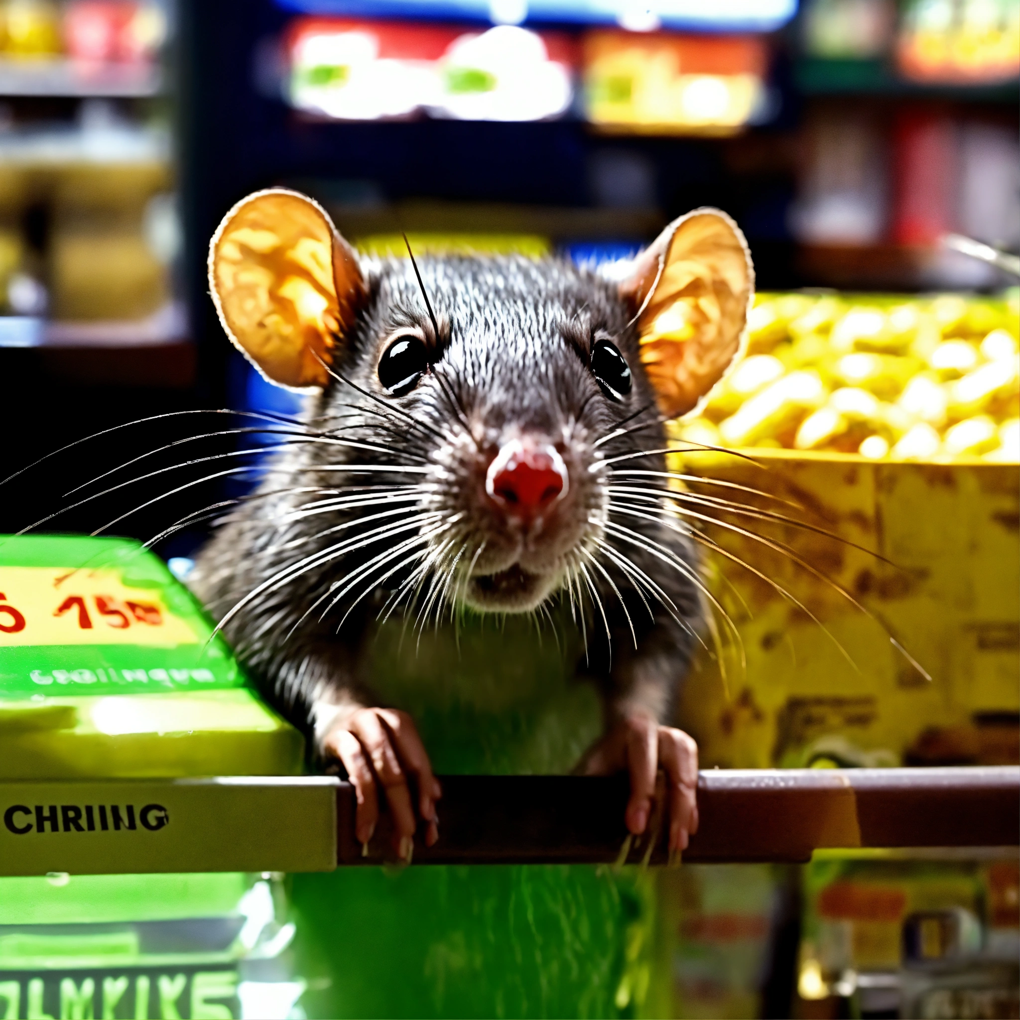 Lexica - Human like rat robbing store cctv recording