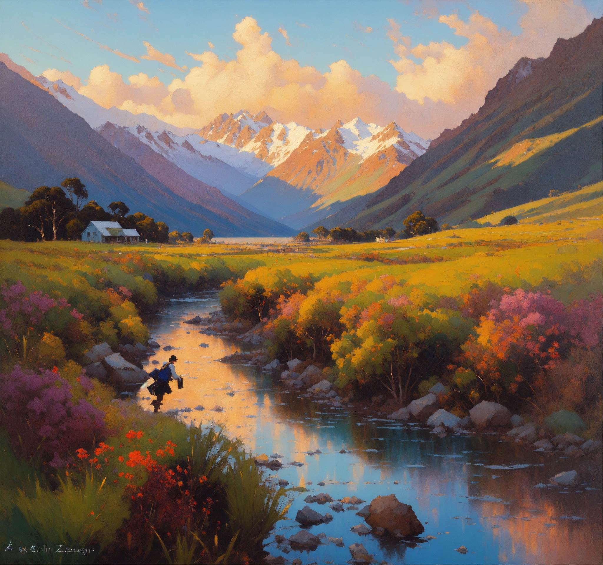 Lexica - New zealand, Majestic nature scenery, breathtaking oil ...