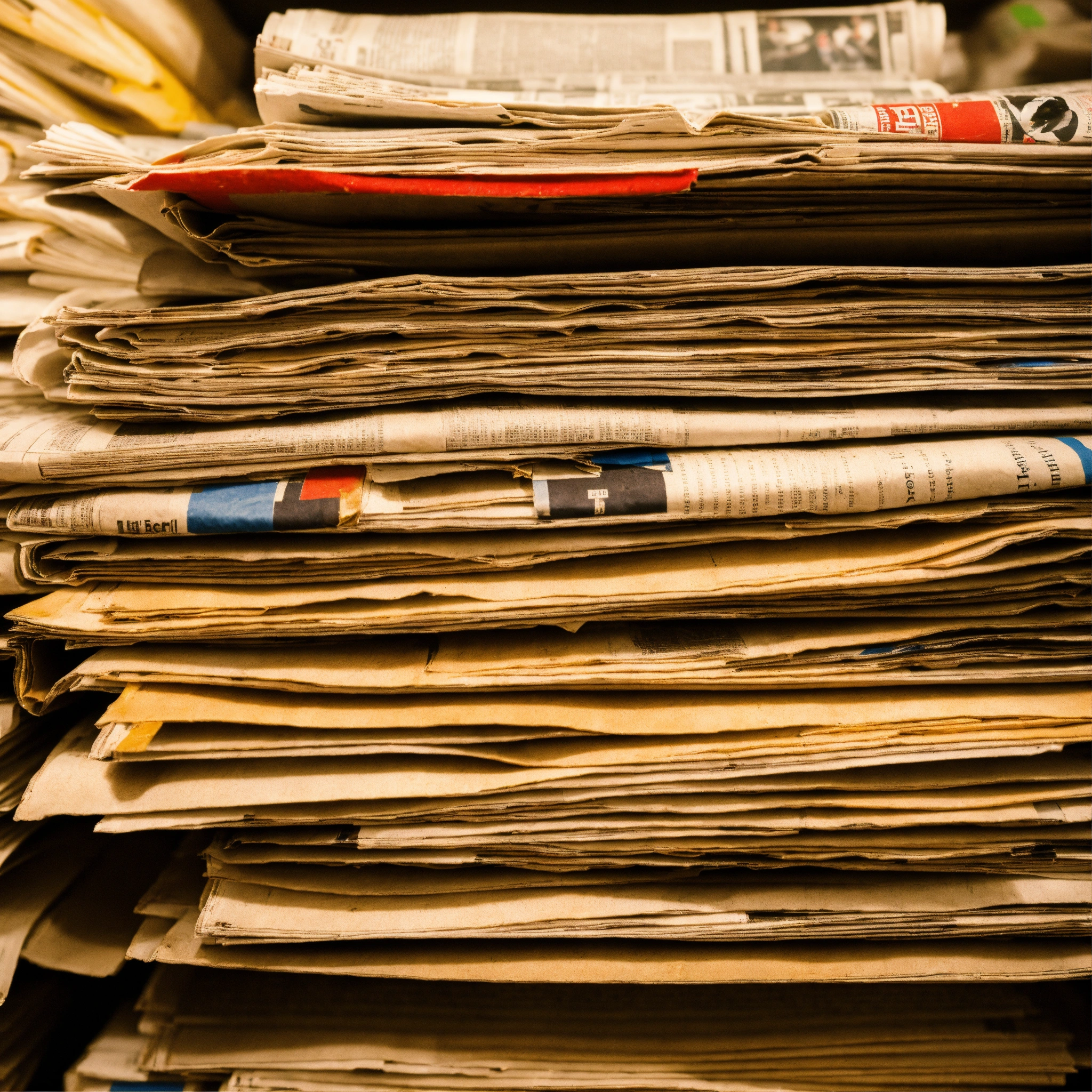 Lexica A photo of a newspaper archive. The archive is full of old newspapers. The newspapers