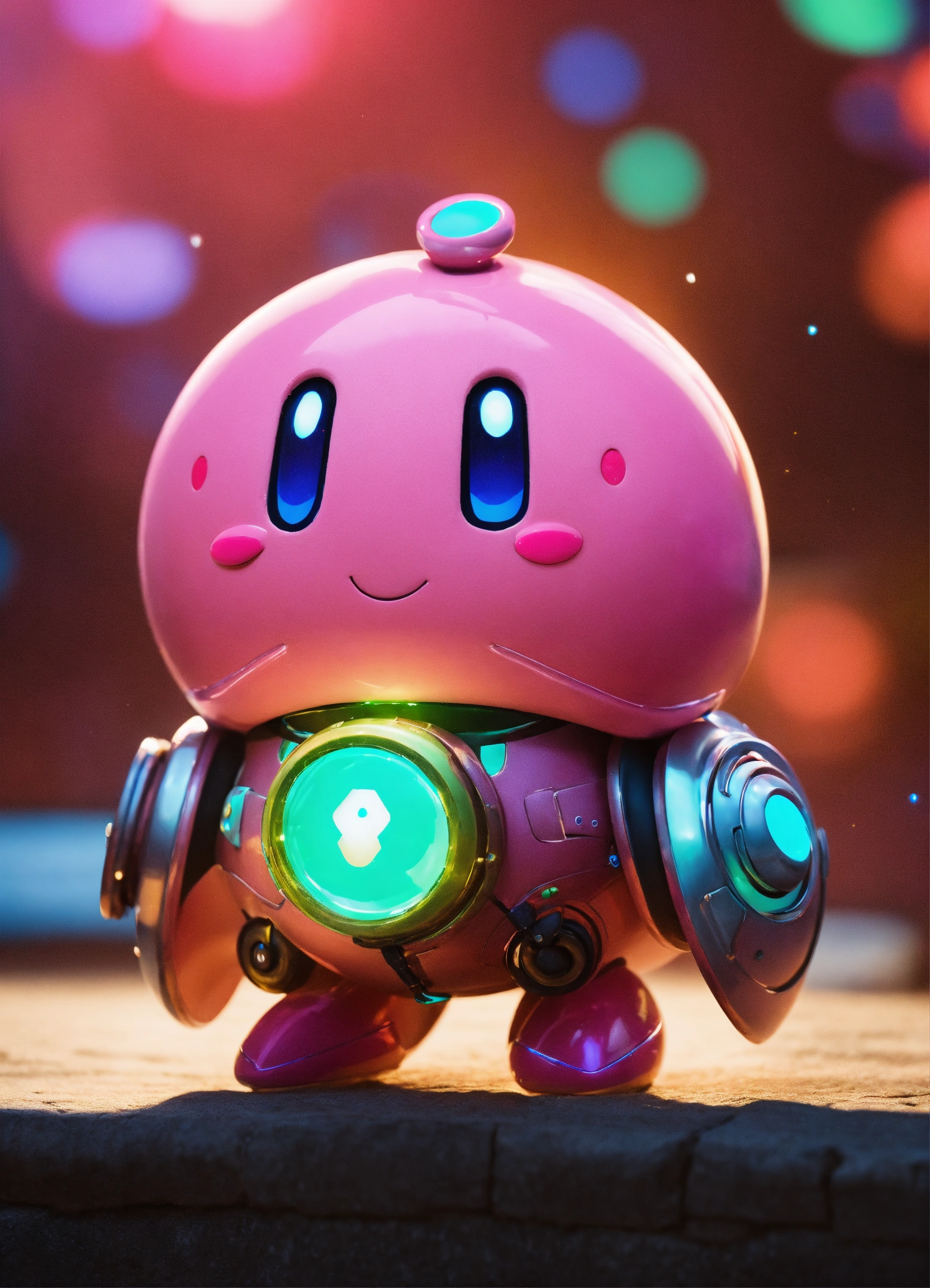 Lexica - A real photo of Cute Cyber Kirby