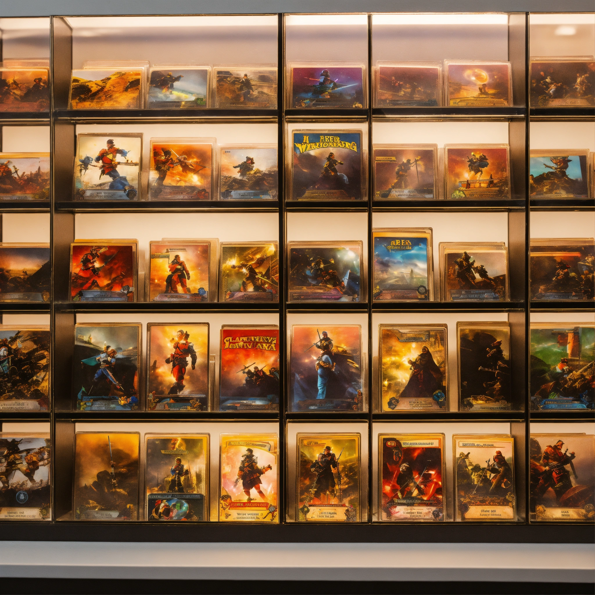 Lexica - A photo of a large collection of trading cards. The cards are ...