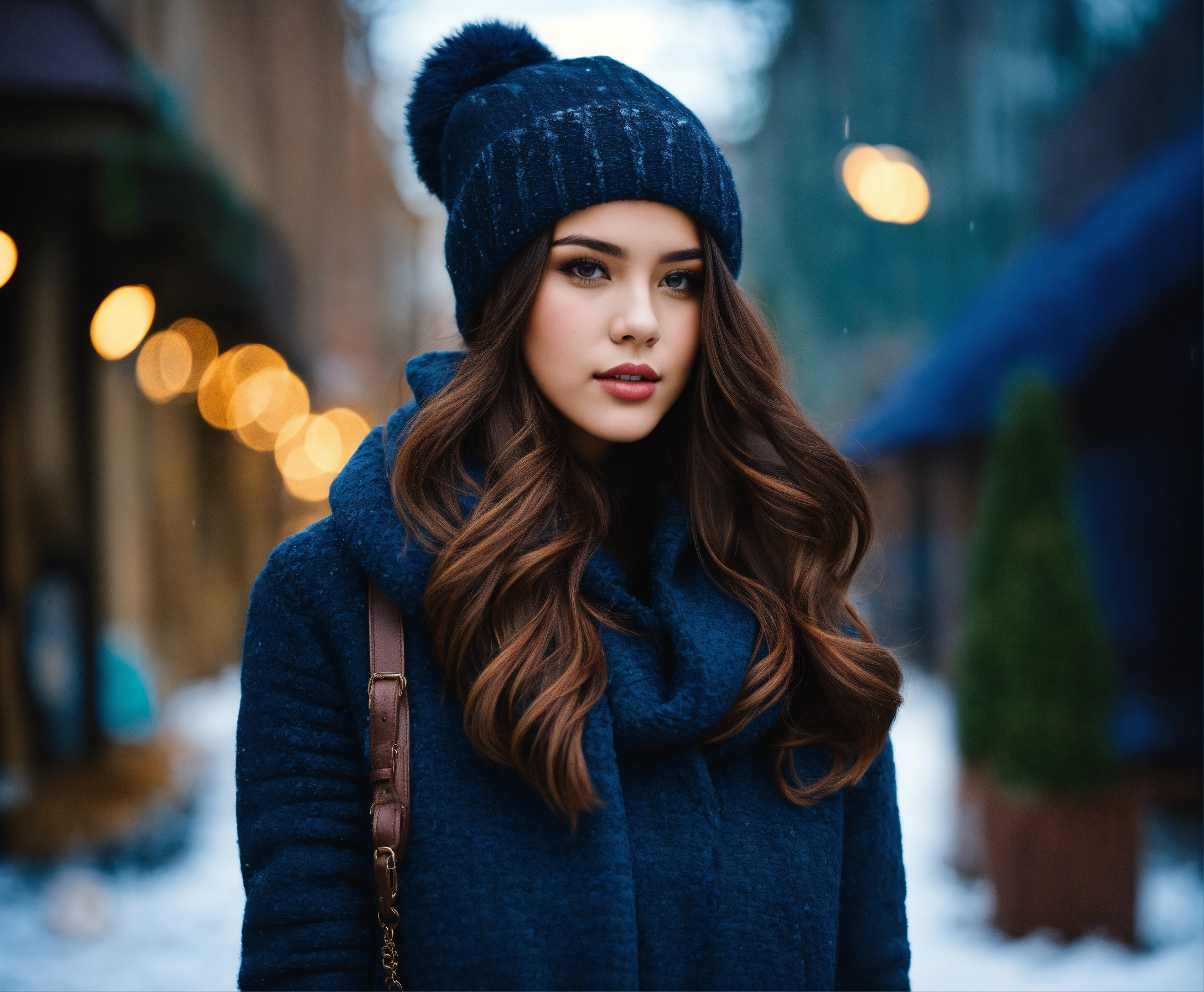Lexica - A beautiful girl wearing dark winter colors