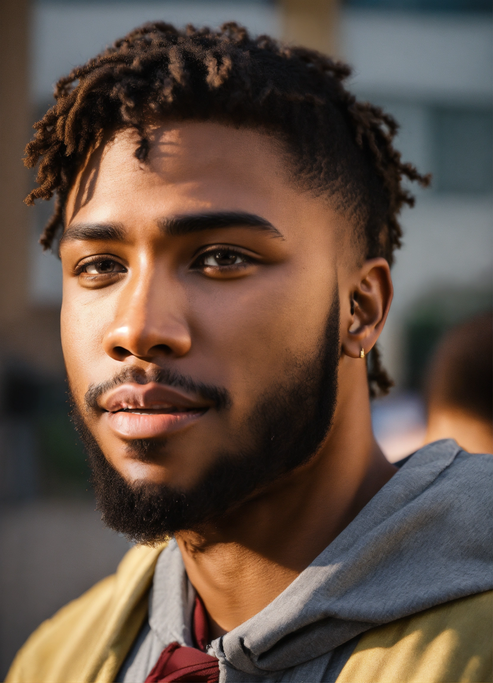 Lexica - Handsome African-American male graduate student. golden brown ...