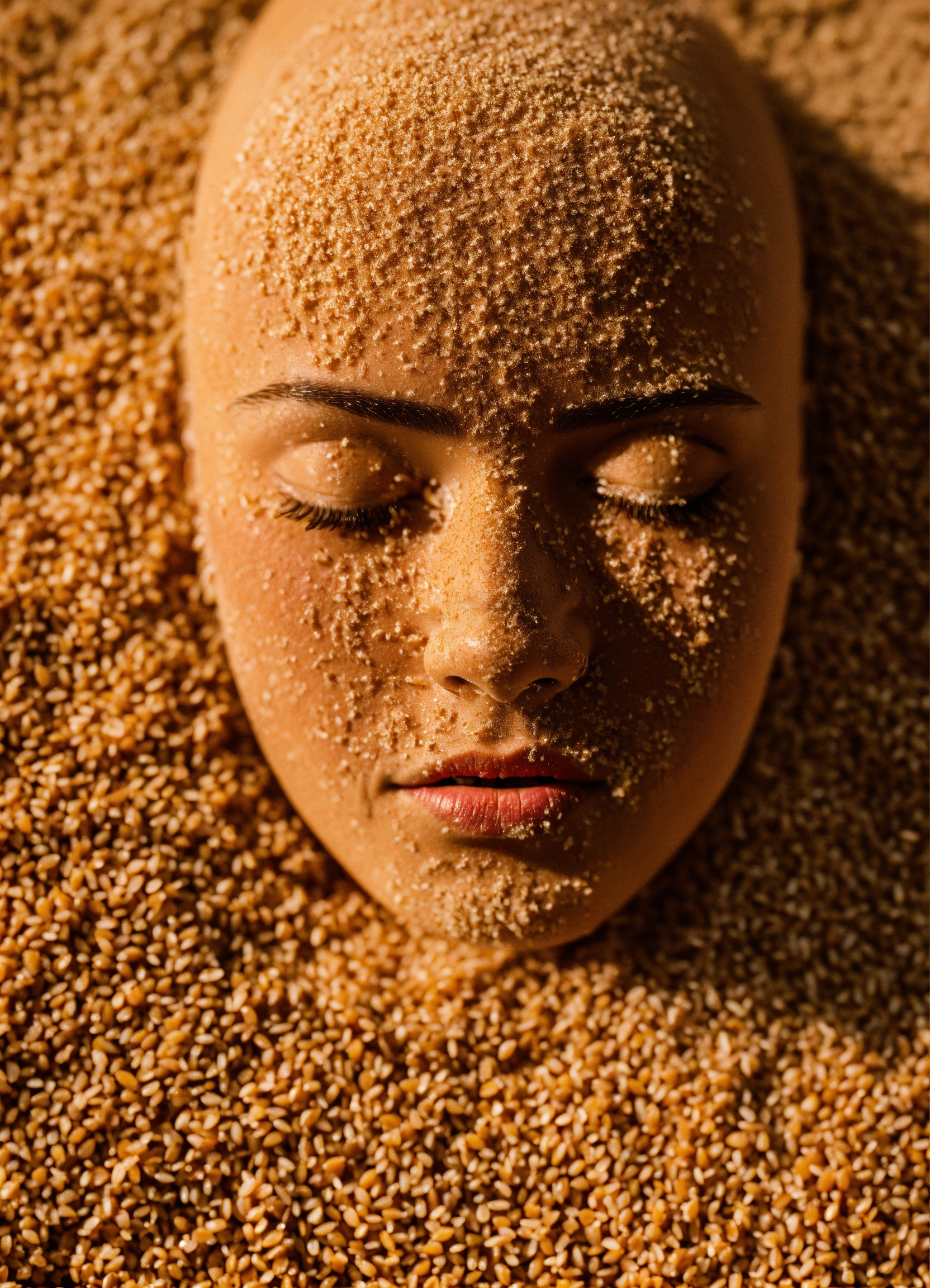 Lexica - A person's face fading into grains of sand