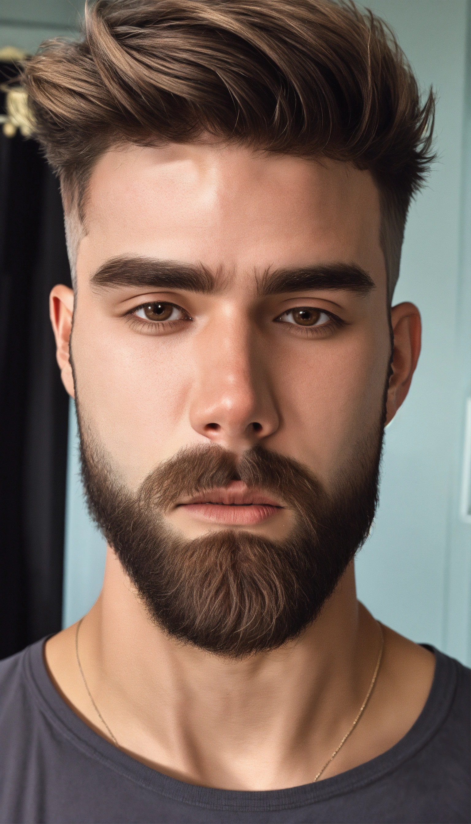Lexica - Stubble beard with a fade a zero fade