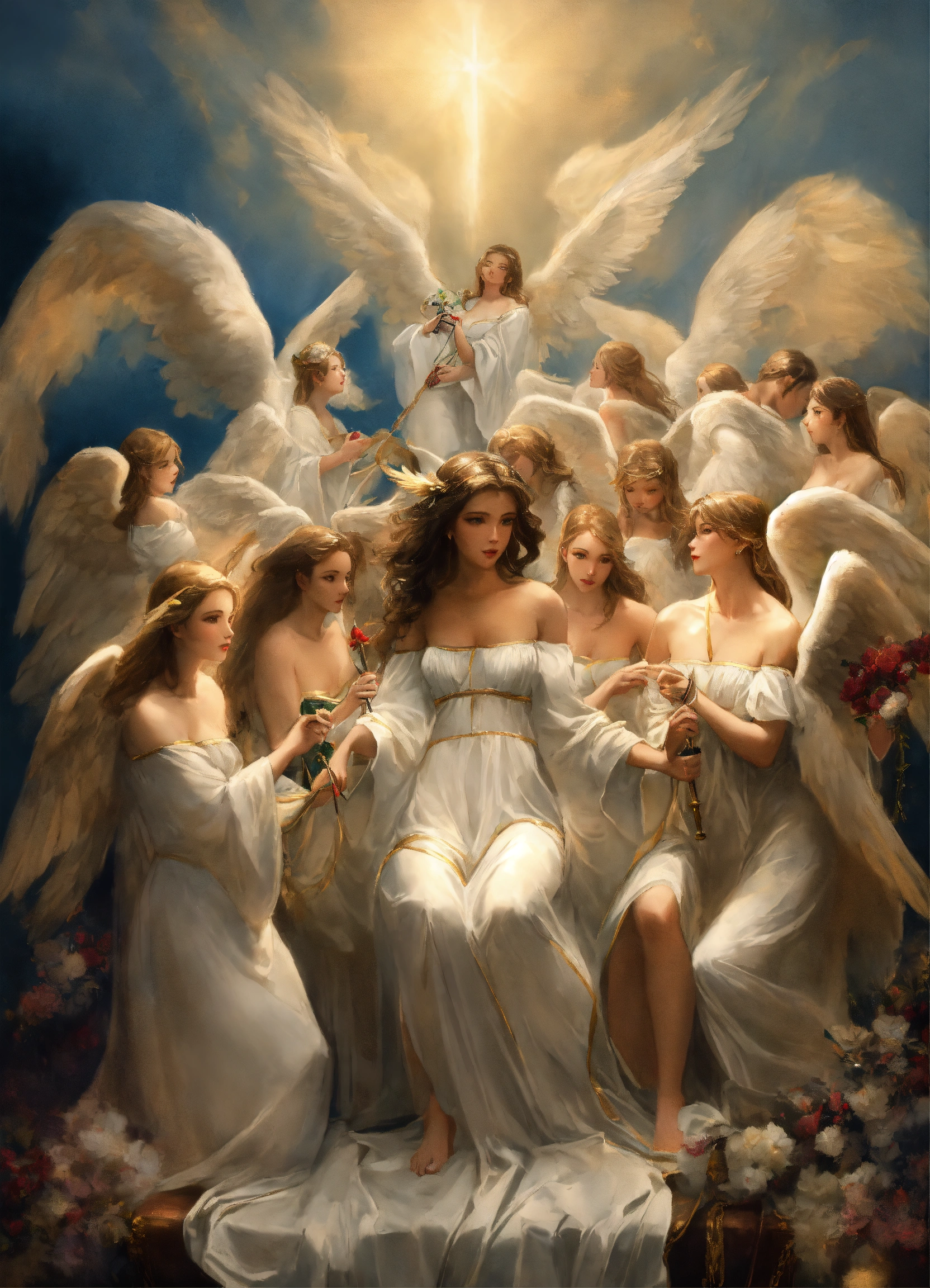 Lexica - Group with a lot of angels