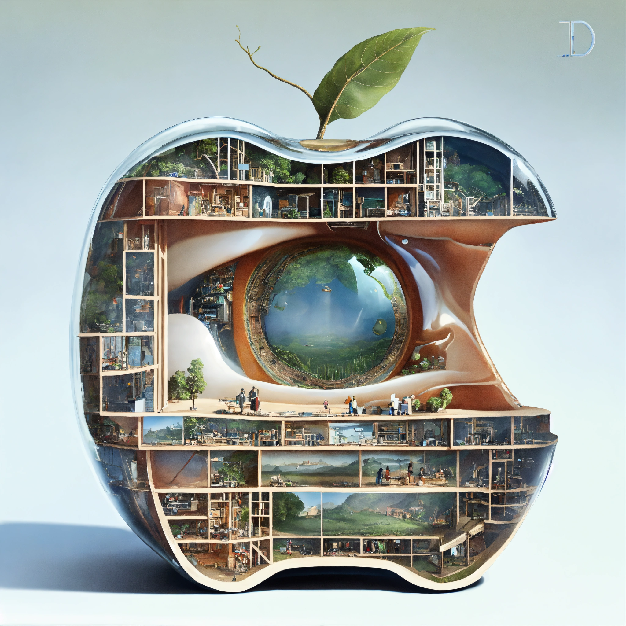 Lexica - A photorealistic close-up view from inside a giant transparent ...