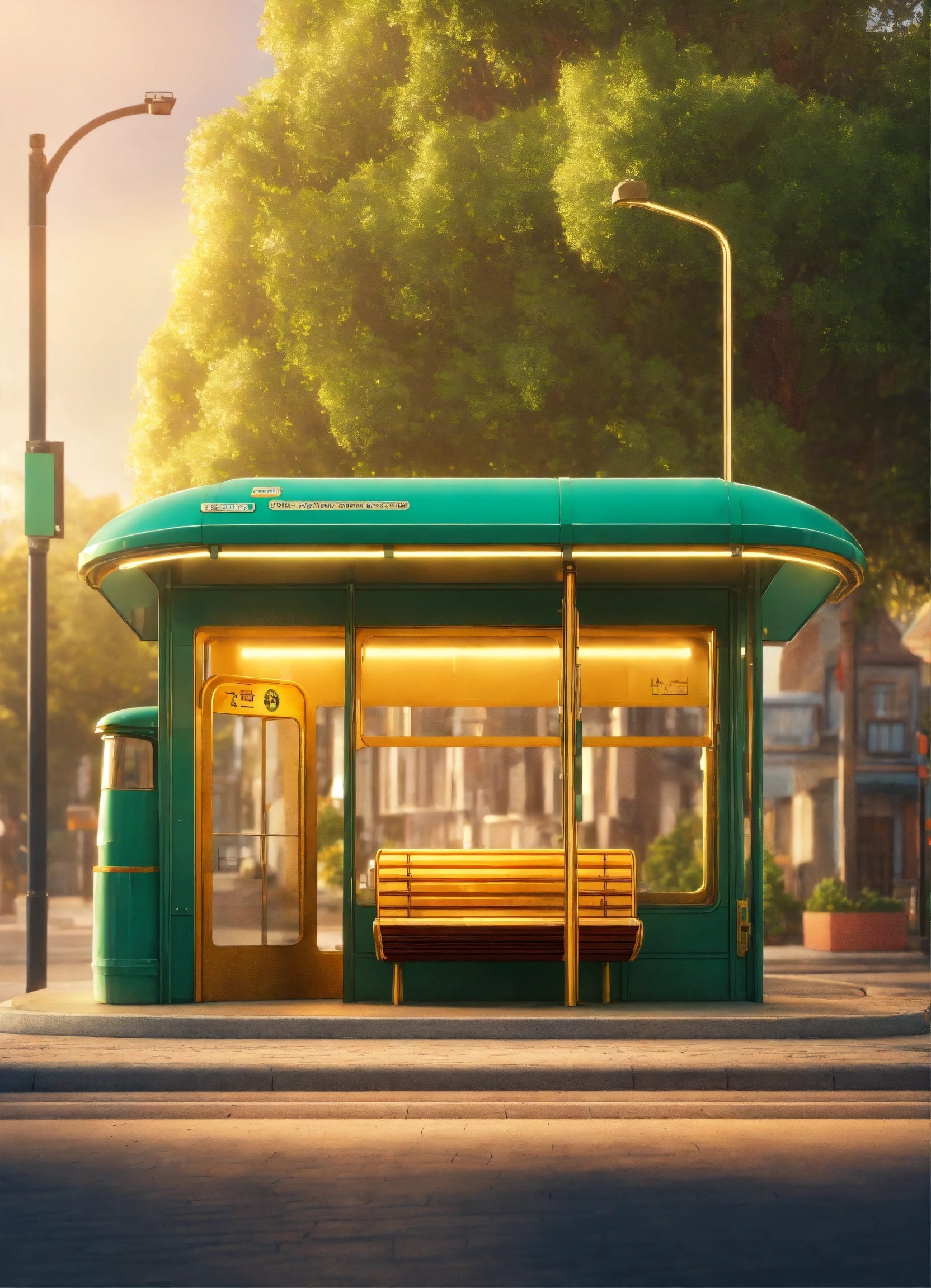 Lexica - Retro small architectural form in the form of a bus stop in ...