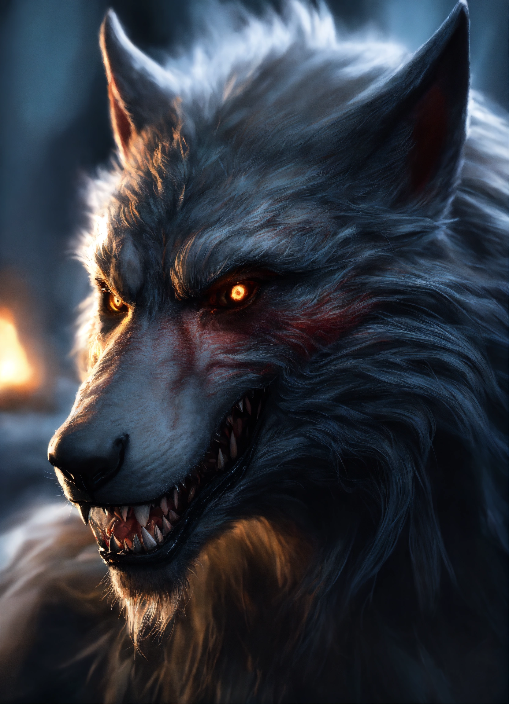 Lexica - Werewolf mystic, dark fantasy, realistic photo, high detail ...