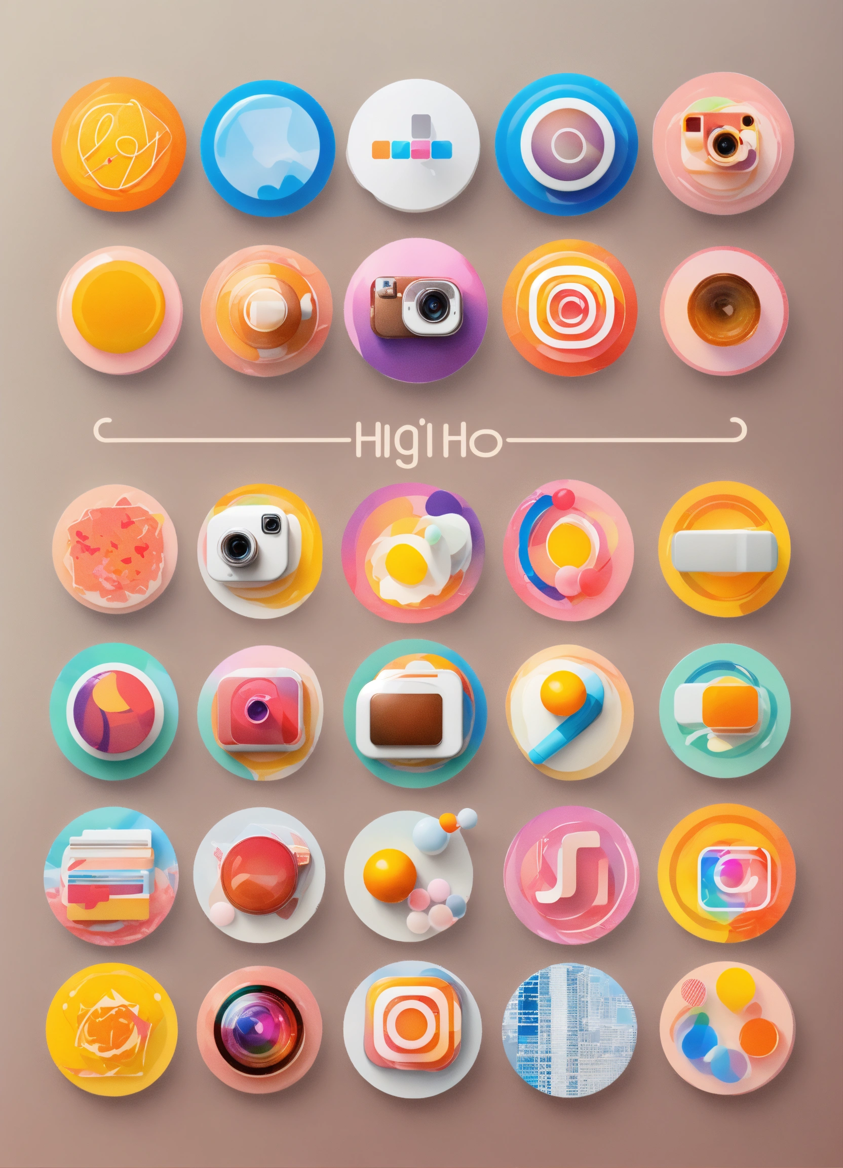 Lexica - 3D stickers for highlights on instagram, human design ...